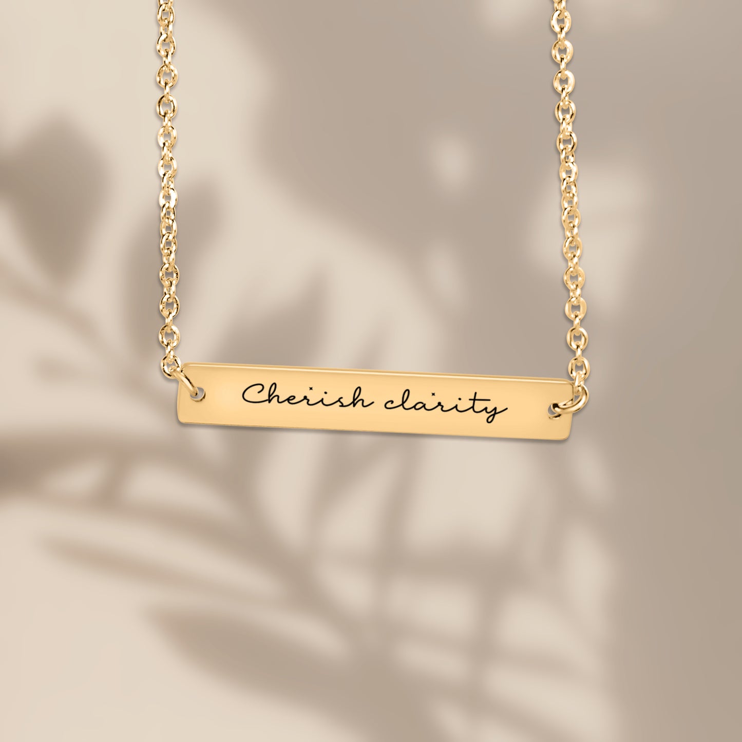 Cherish clarity Bar Necklace