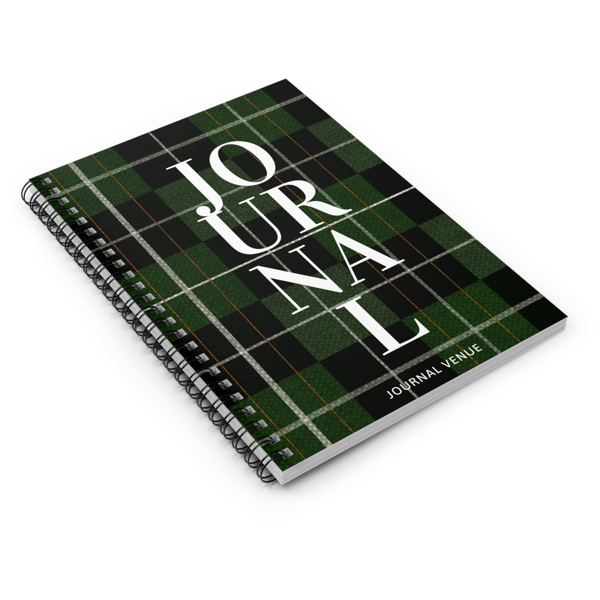 Green Plaid Journal Notebooks - JOURNAL VENUE