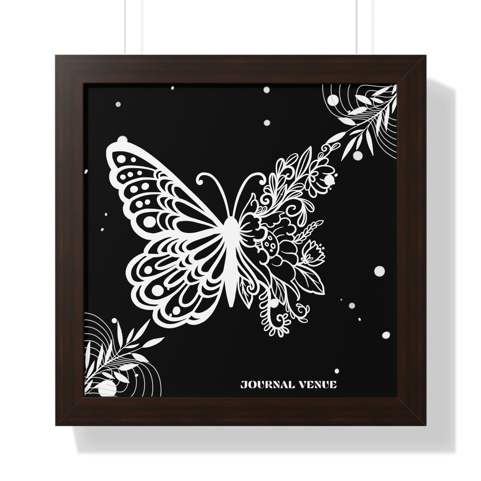 Royal Butterfly Framed Vertical Wall Art  Poster - JOURNAL VENUE