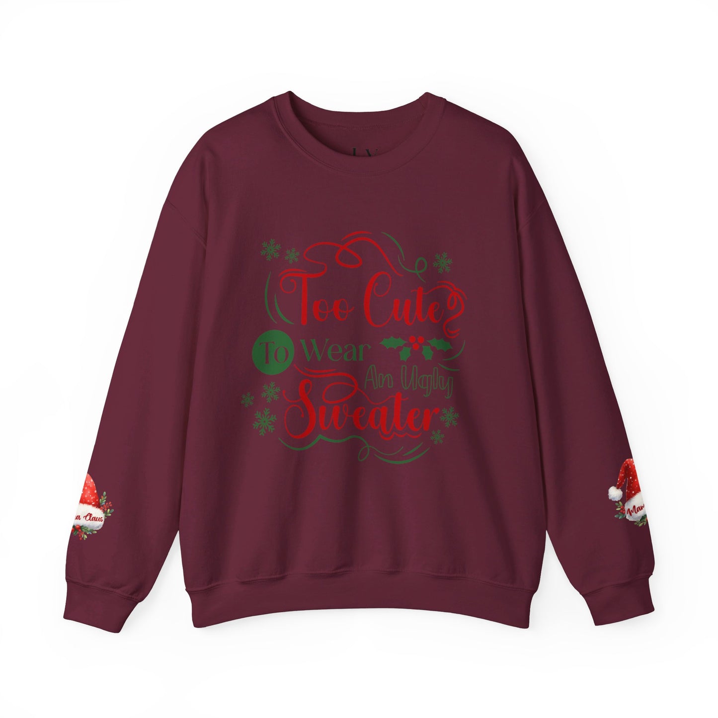 Too Cute Christmas Crewneck Sweatshirt - JOURNAL VENUE