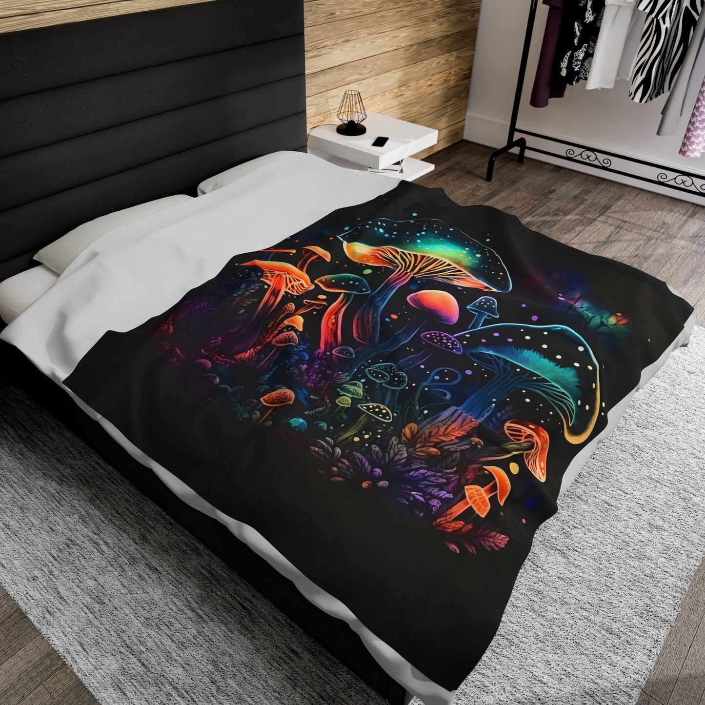 Magic Mushroom Velveteen Plush Blanket