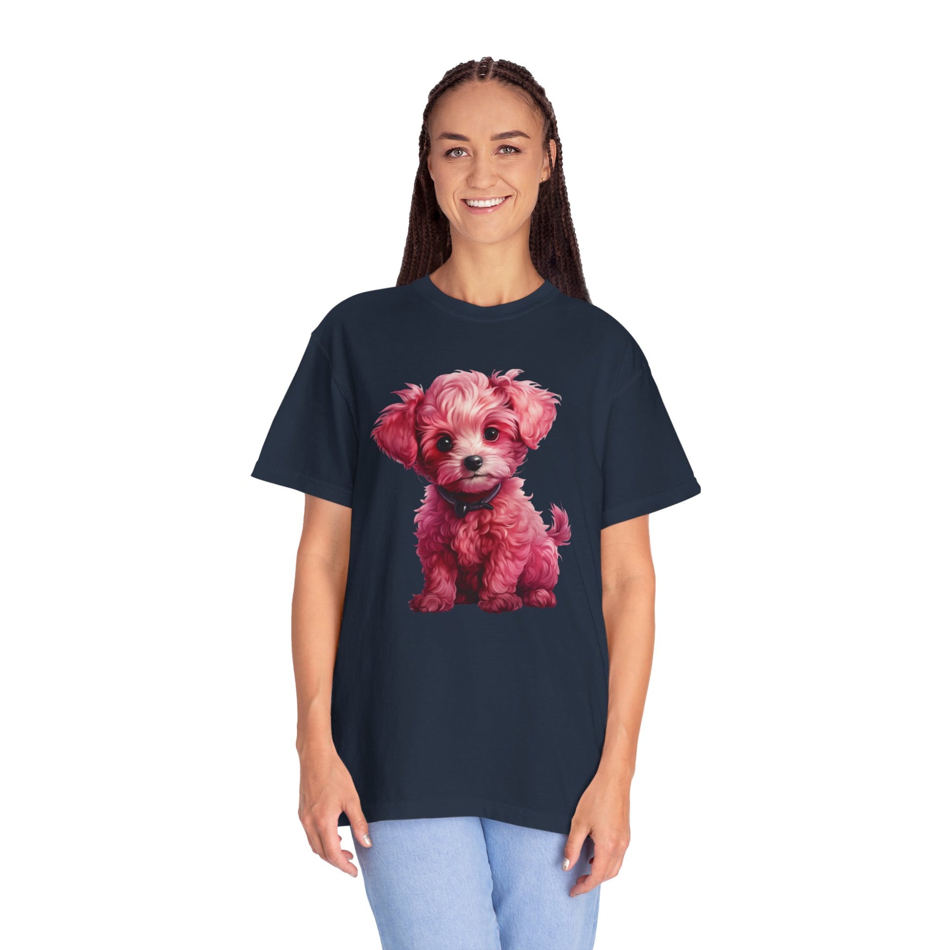 Cute Pink Poodle T-shirt - JOURNAL VENUE