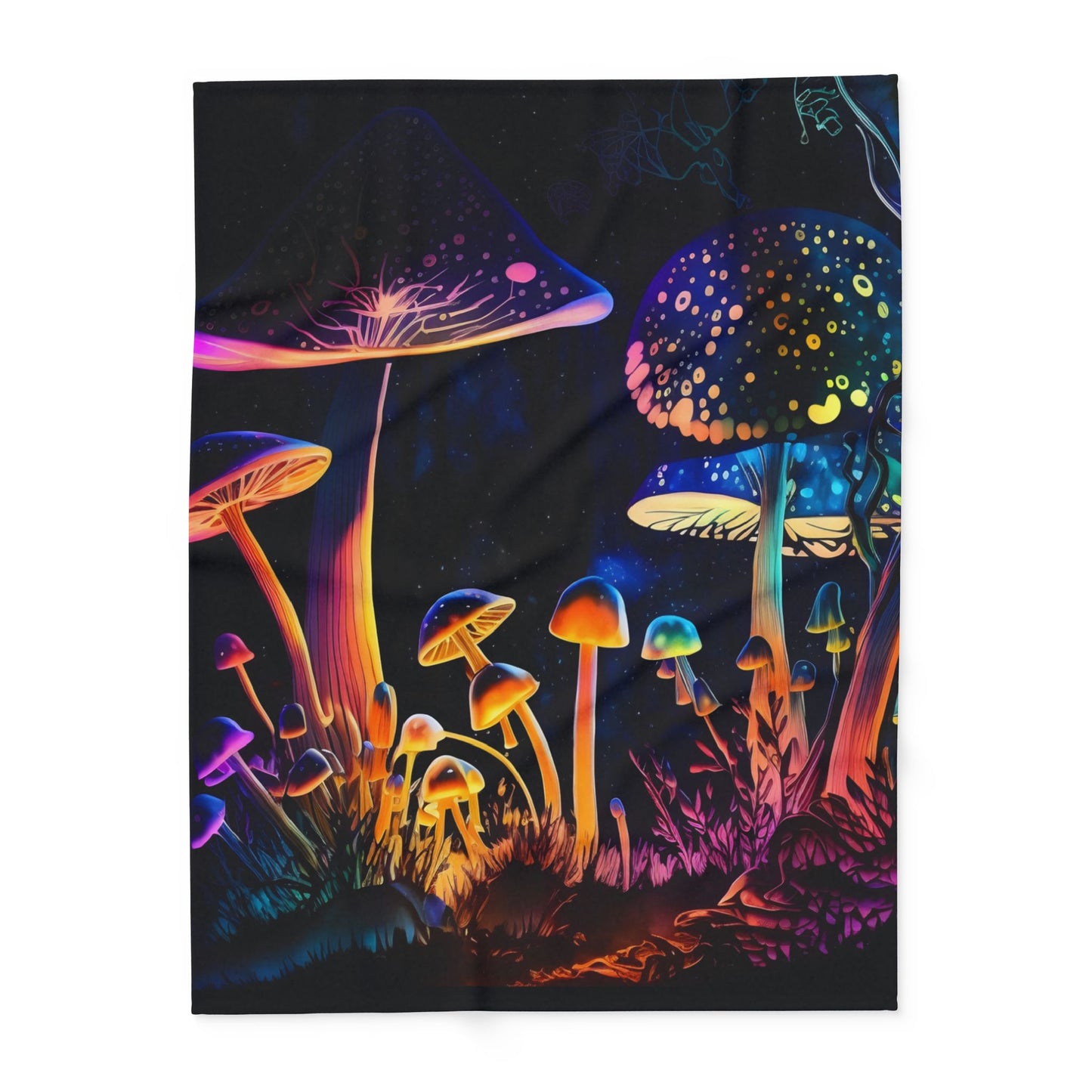 Mushroom Universe Arctic Fleece Blanket