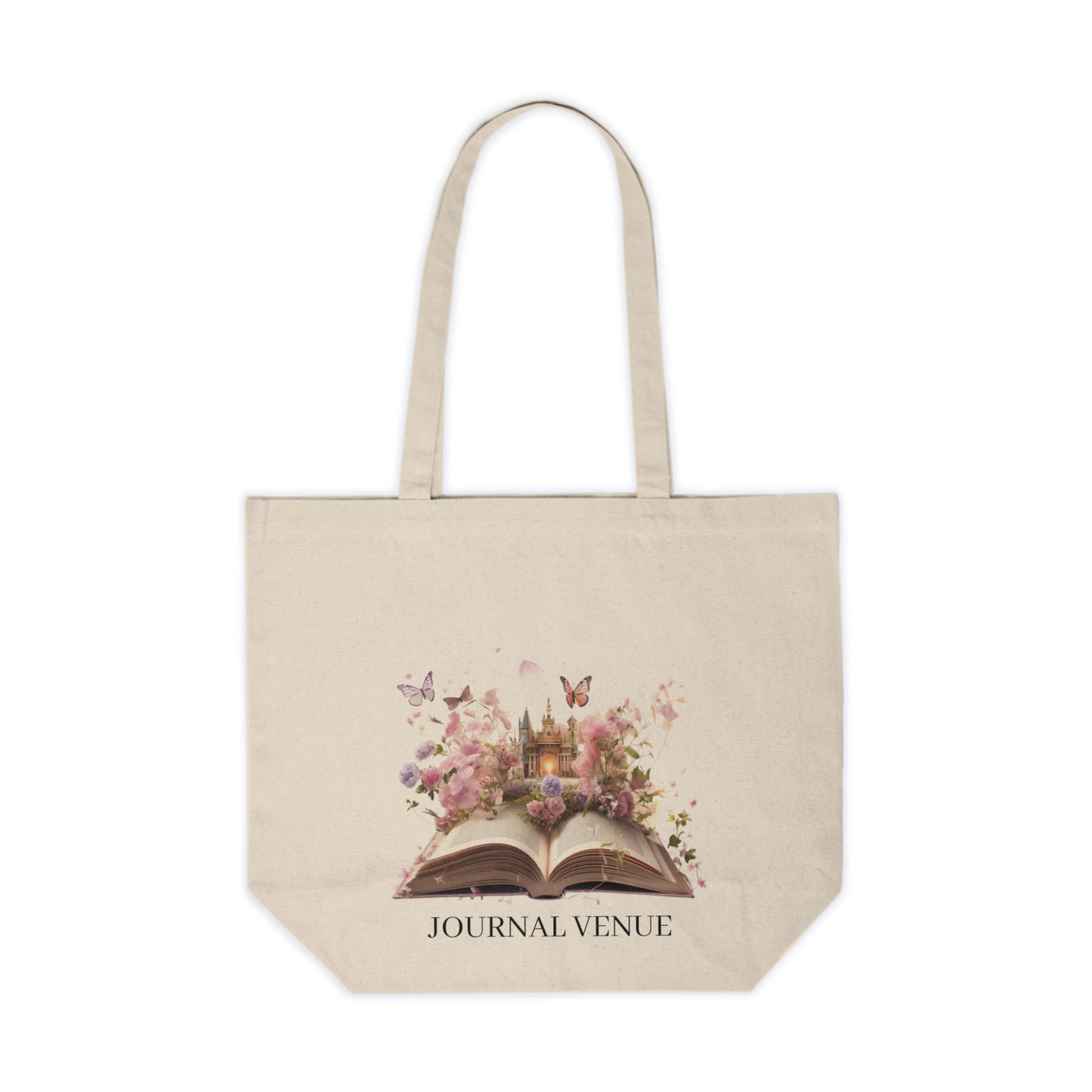 Cute Floral Bookish  Shopping Tote Bag -  JOURNAL VENUE