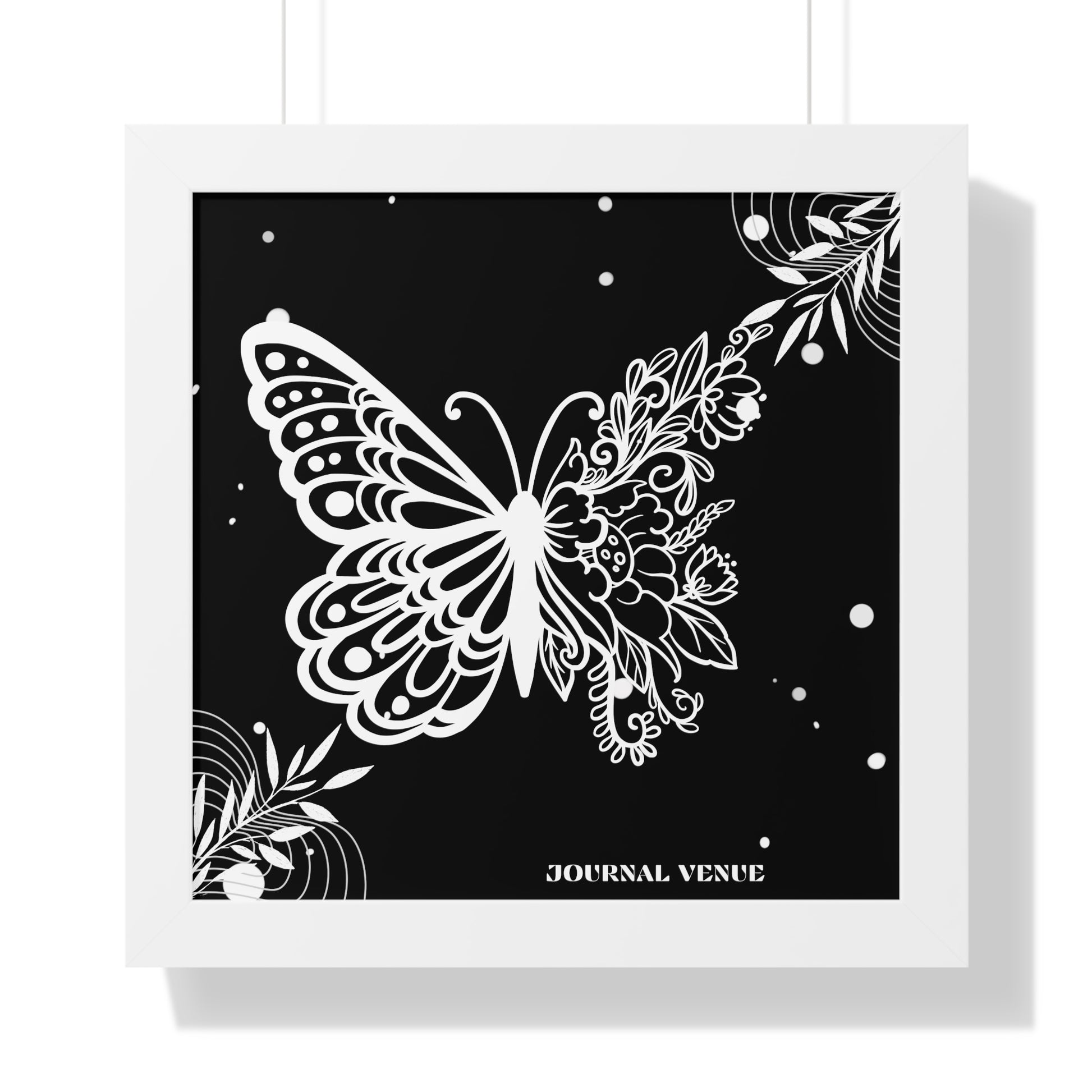 Royal Butterfly Framed Vertical Wall Art  Poster - JOURNAL VENUE