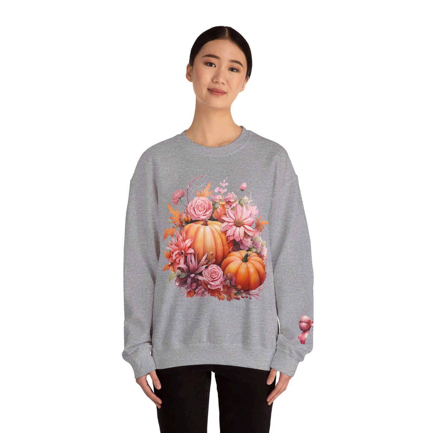 Pink Floral Pumpkin Sweatshirt