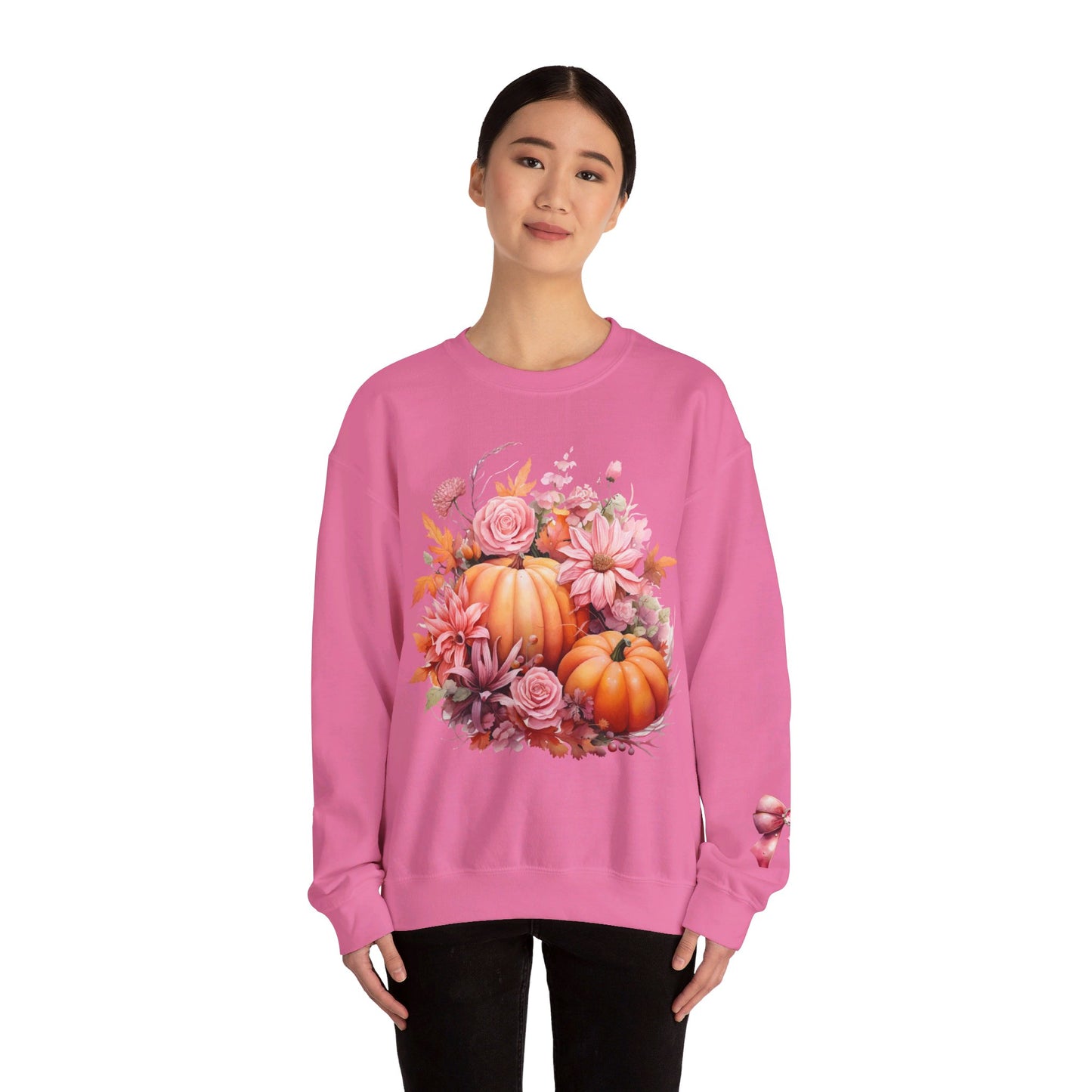 Pink Floral Pumpkin Sweatshirt