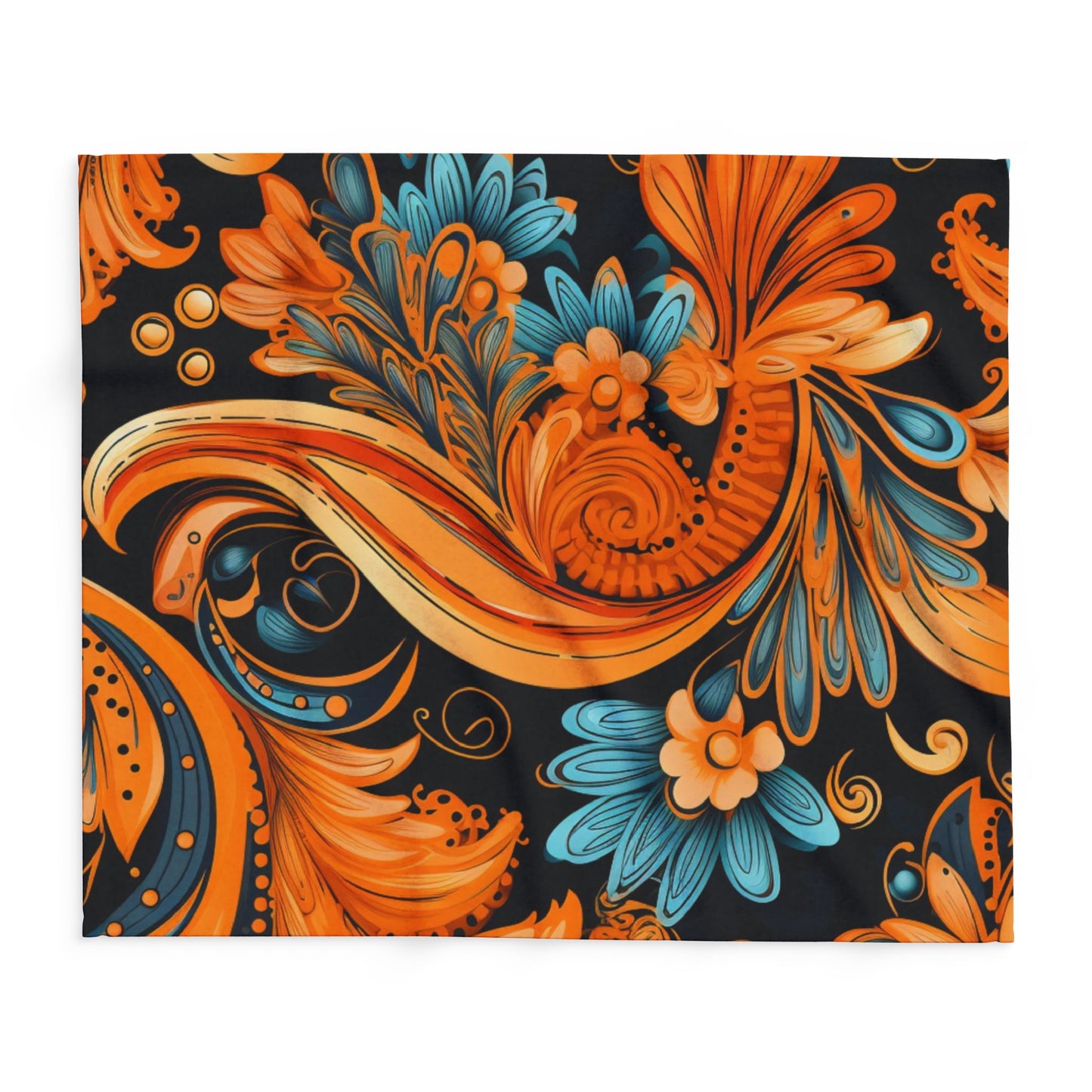 Autumn Boho Paisley Arctic Fleece Blanket