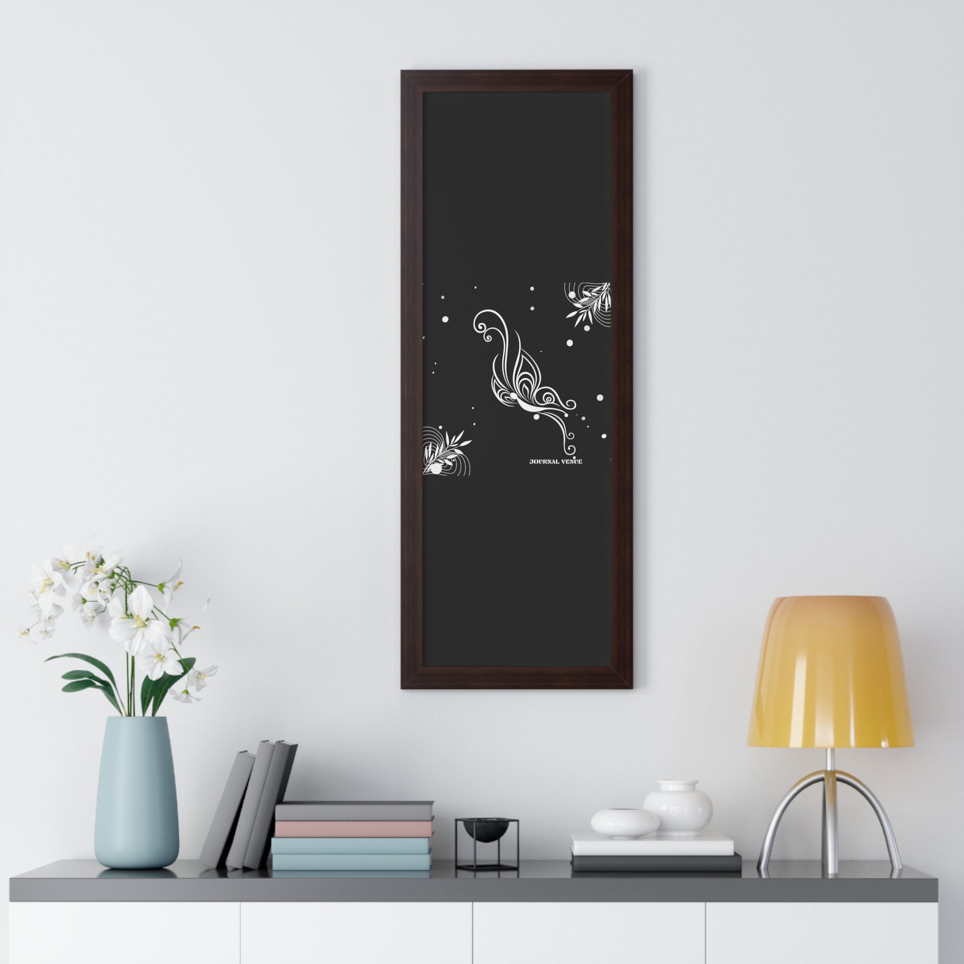 Whimsical Butterfly Framed Vertical Wall Art  Poster - JOURNAL VENUE