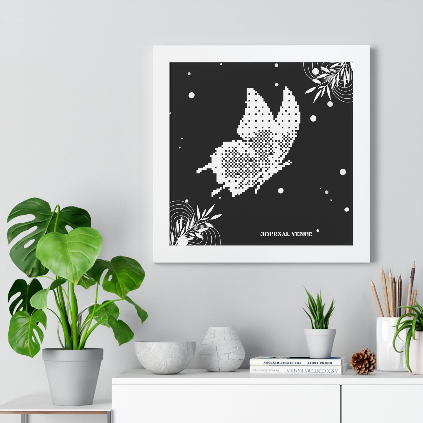  Whimsical Glittery Butterfly Frame Wall Art  Poster - JOURNAL VENUE