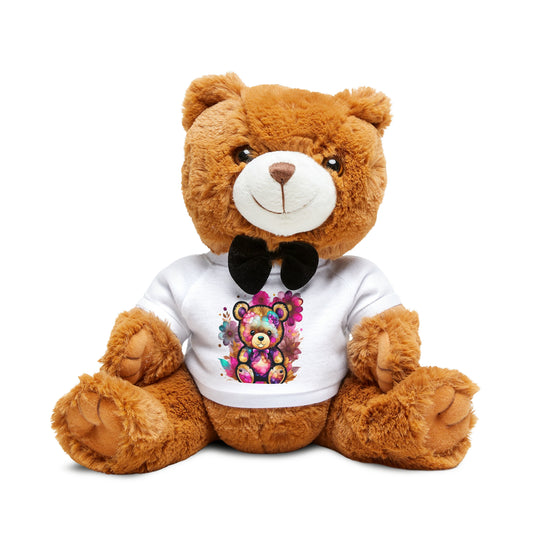 Floral Cute Teddy Bear with T-Shirt & Bow - JOURNAL VENUE