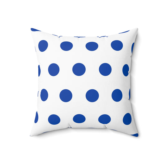 Two Tone Green Polka Dot Square Pillow - JOURNAL VENUE