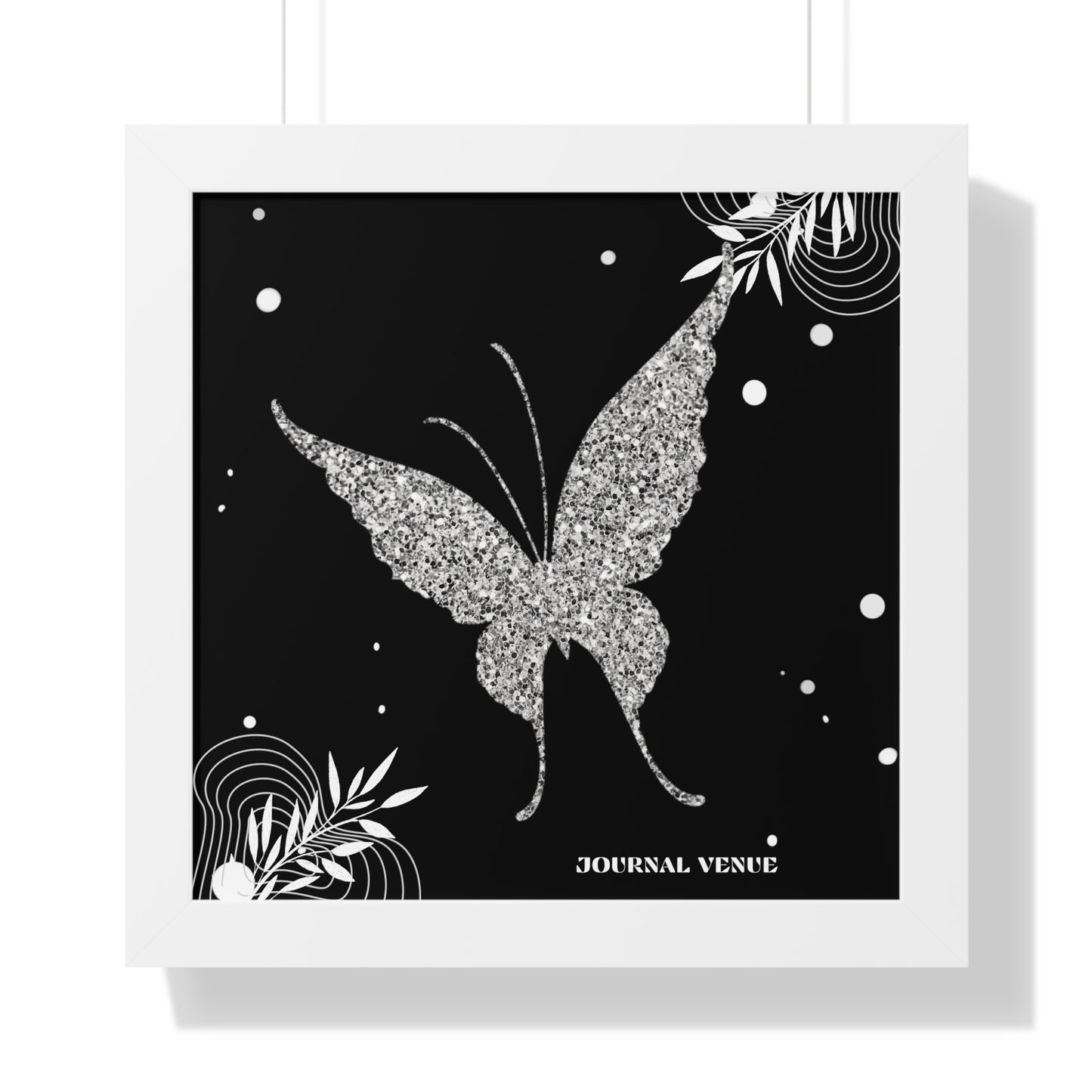 Enchanting Butterfly Framed Vertical Wall Art Poster- JOURNAL VENUE