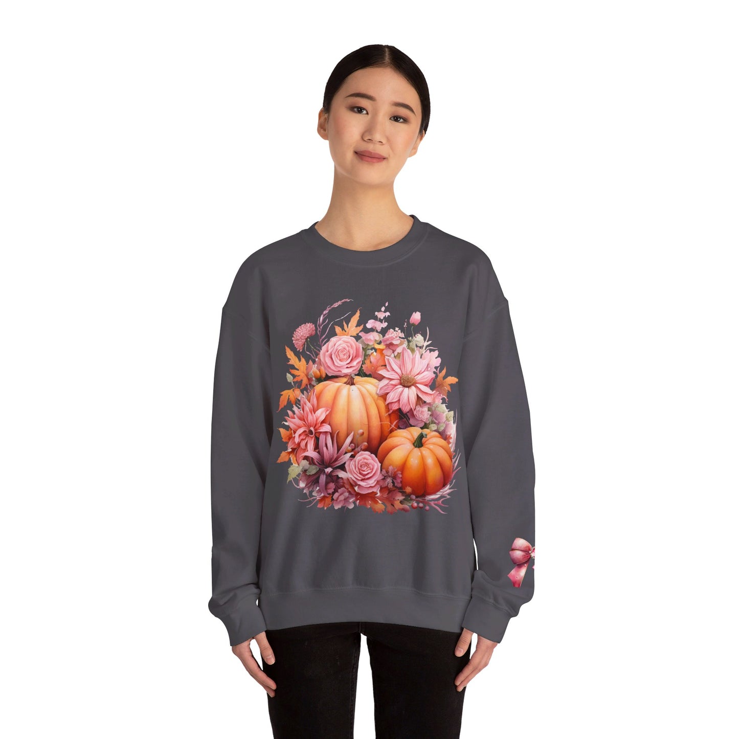 Pink Floral Pumpkin Sweatshirt