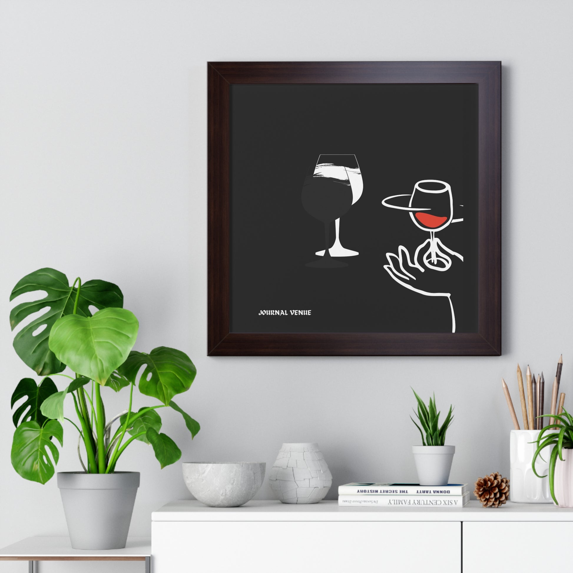 Wine Tasting Framed Vertical Poster Wall Art - JOURNAL VENUE