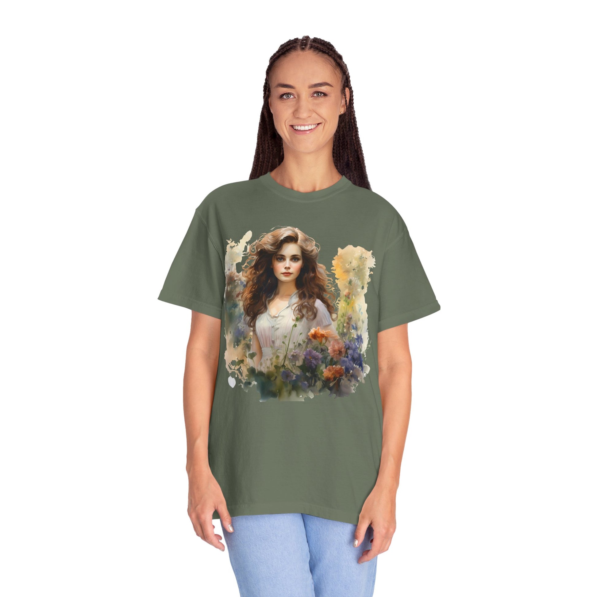 Wild Flower Vintage Girl T-shirt - JOURNAL VENUE