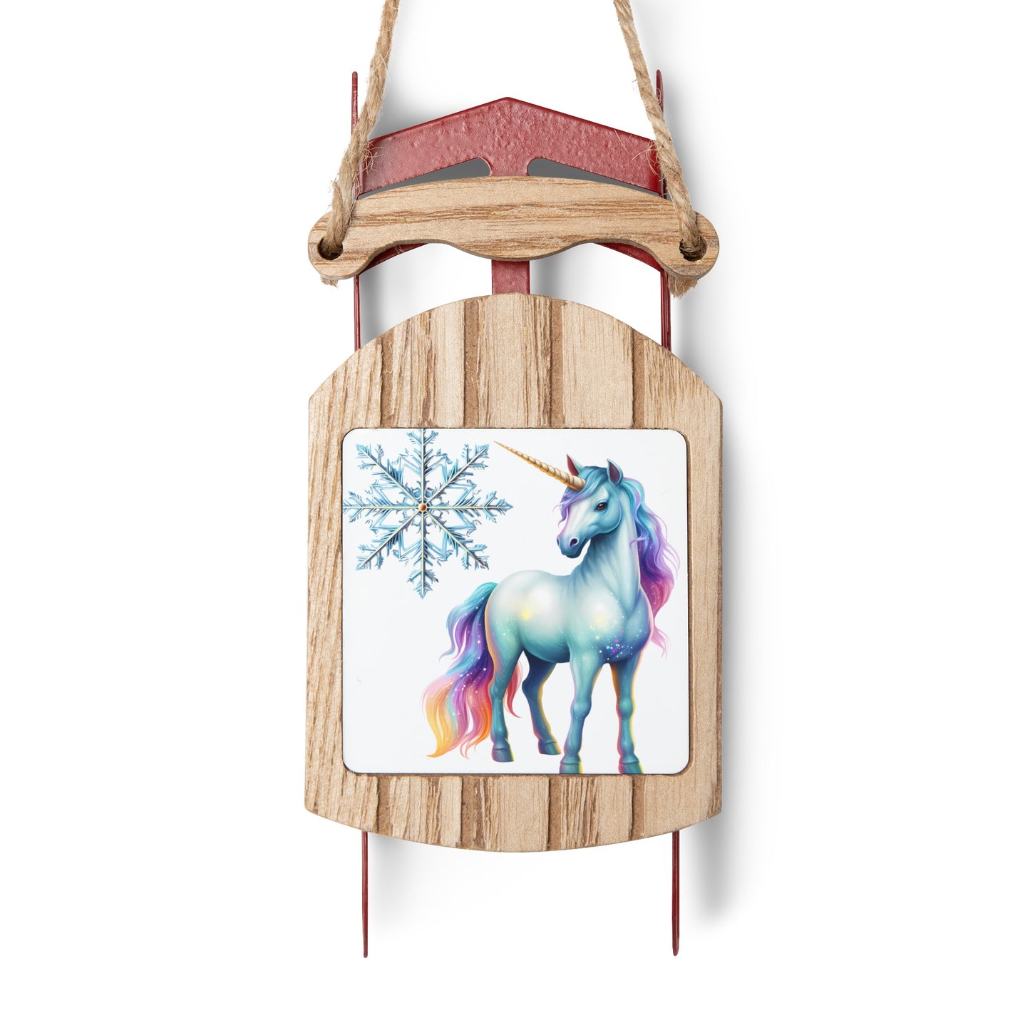 Fairy Unicorn Christmas Sled Ornaments - JOURNAL VENUE