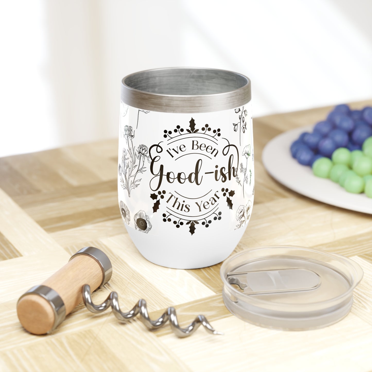 Goodish Christmas Wine Tumbler - JOURNAL VENUE