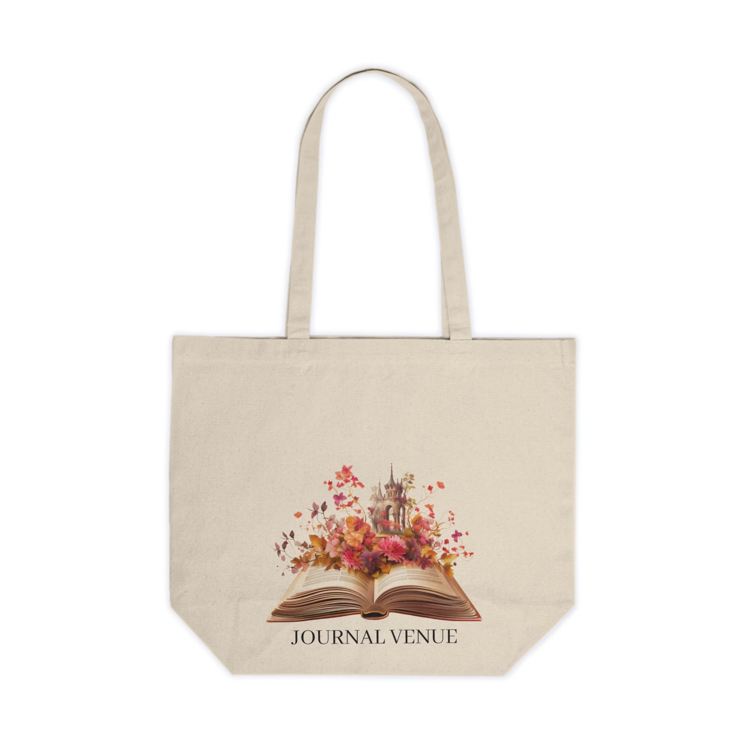 Floral Bookish  Shopping Tote Bag - JOURNAL VENUE