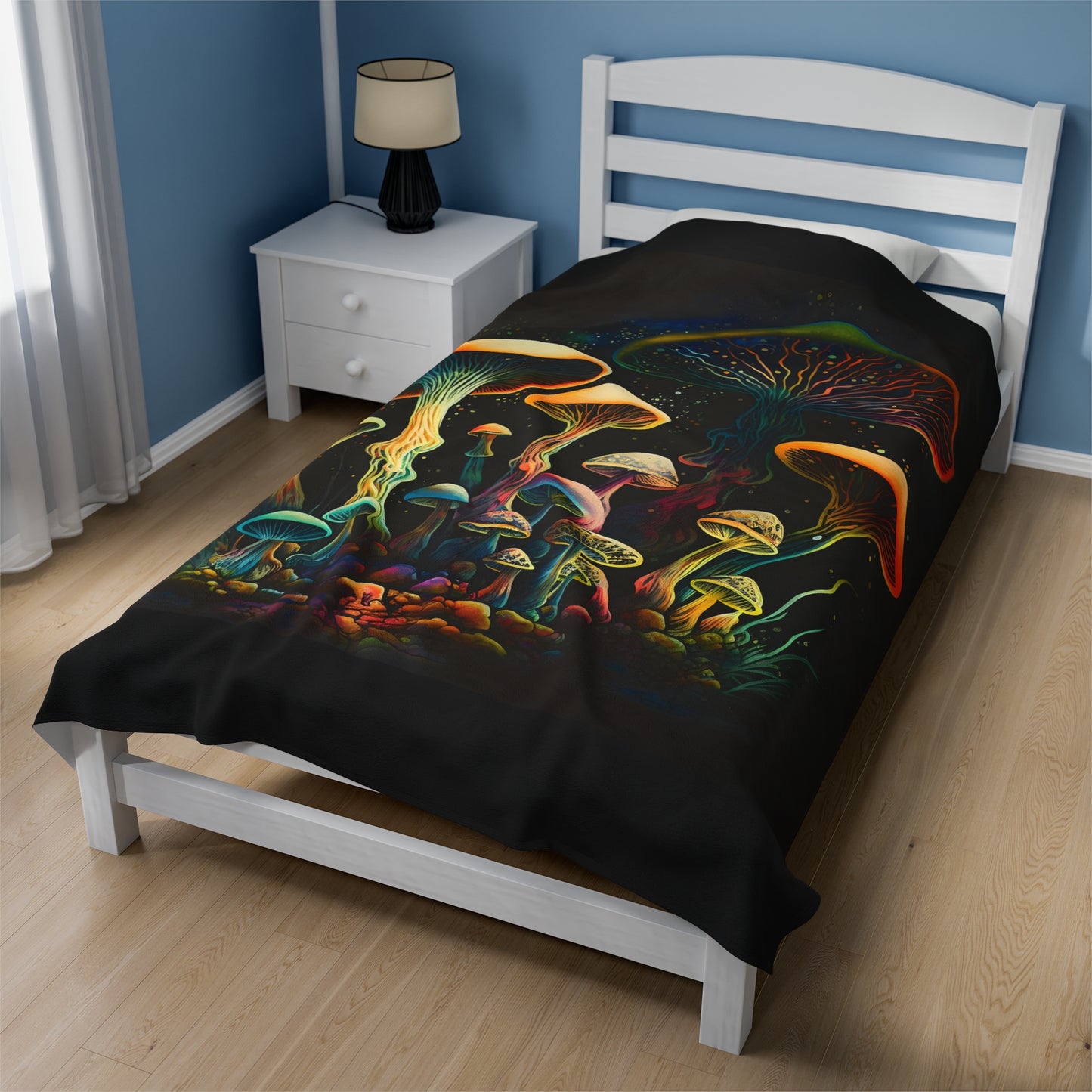 Wild Magic Mushroom Velveteen Plush Blanket