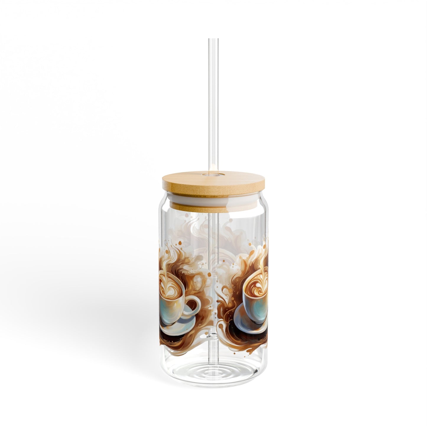 Cute Coffee Lover Glass Tumbler, 16oz - JOURNAL VENUE