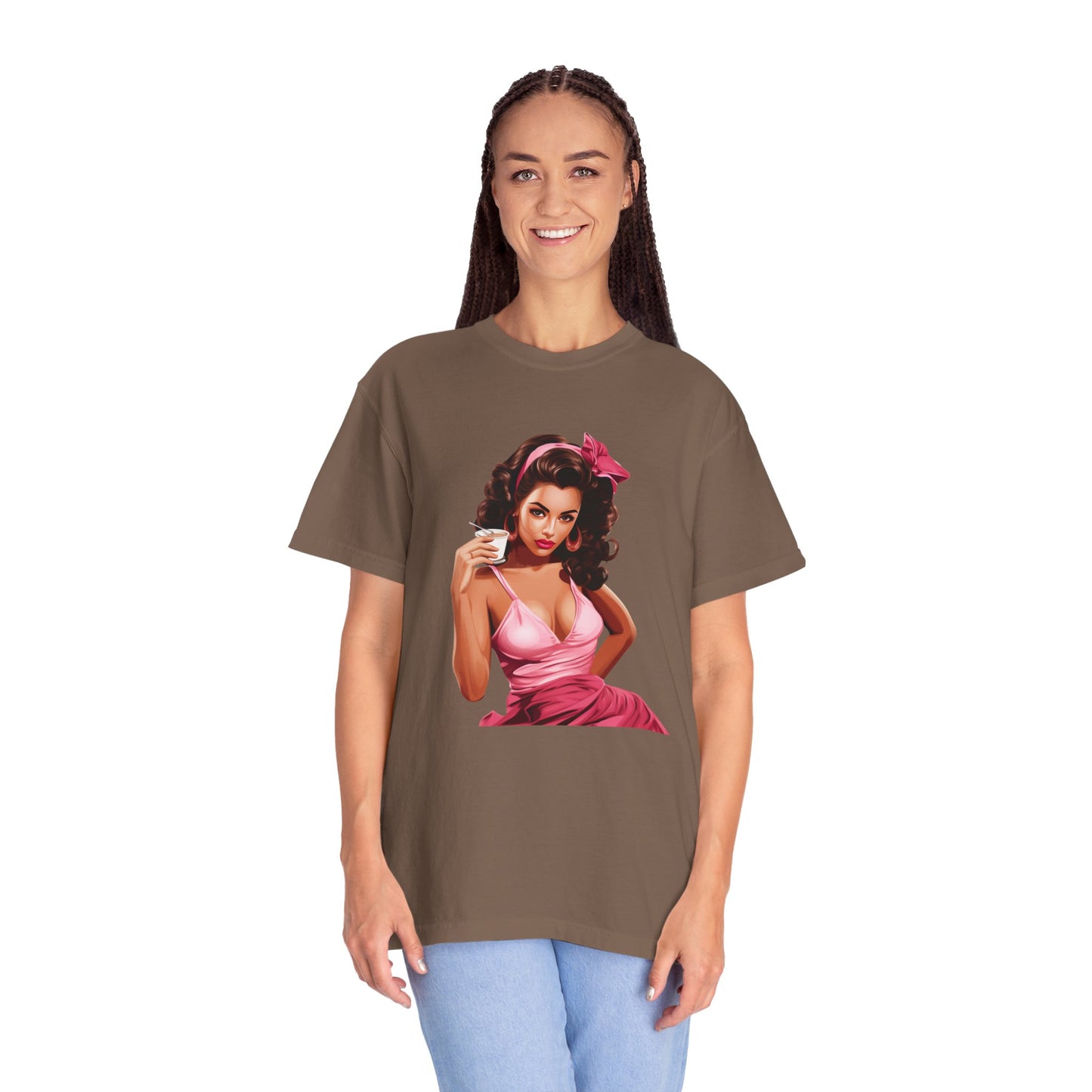 Vintage Mom Pin Up Coffee Girl T-shirt - JOURNAL VENUE