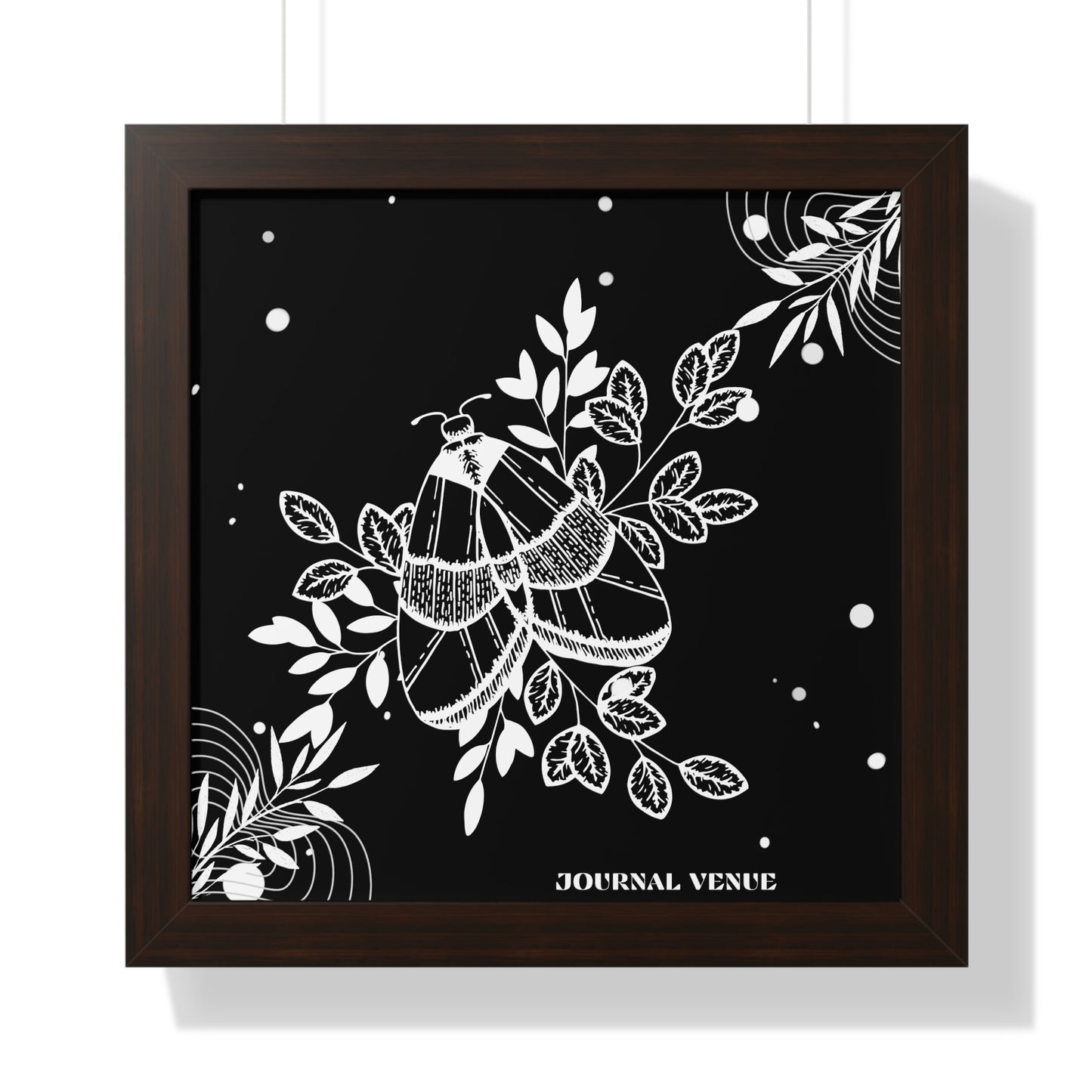 Flower Butterfly Framed Vertical Wall Art  Poster - JOURNAL VENUE