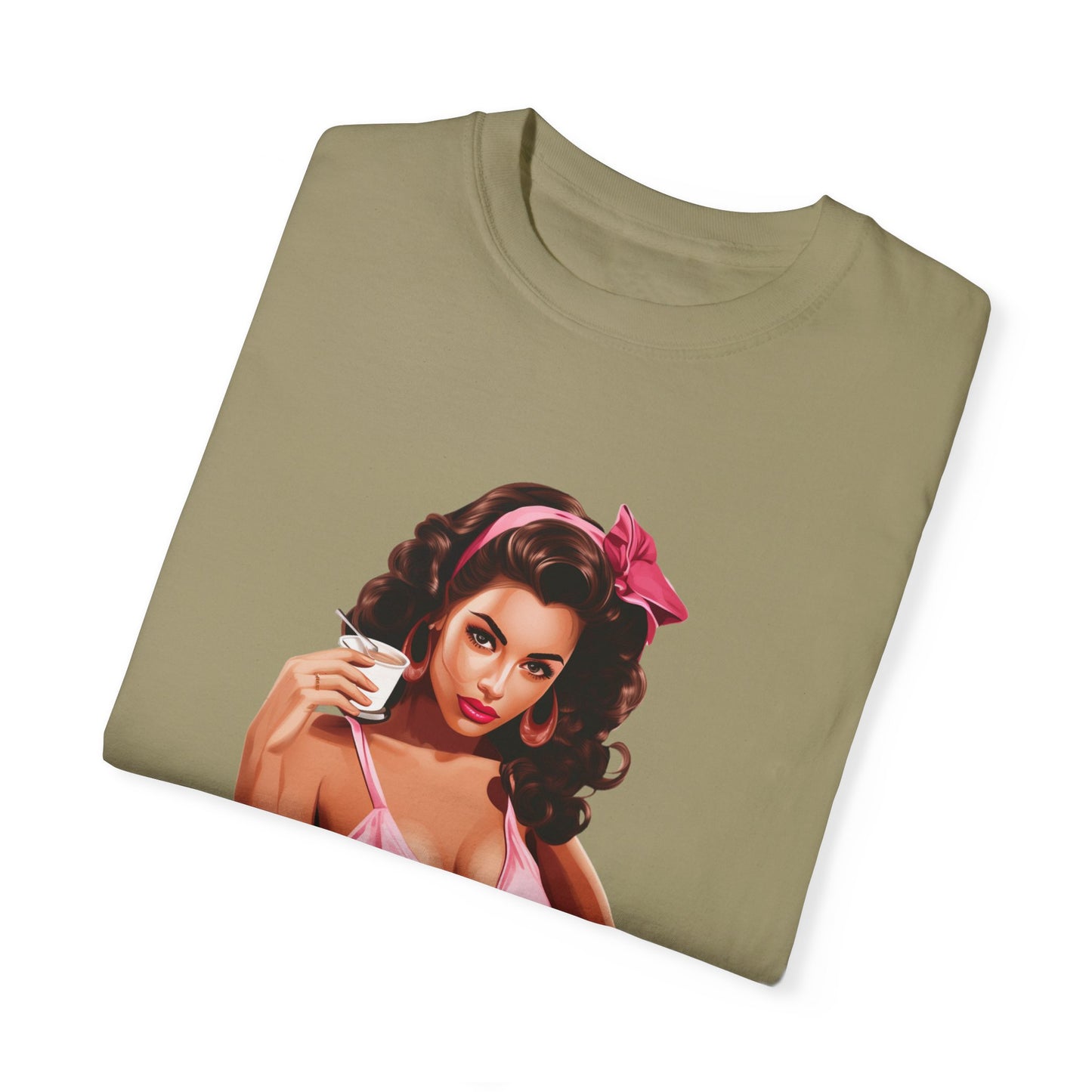 Vintage Mom Pin Up Coffee Girl T-shirt