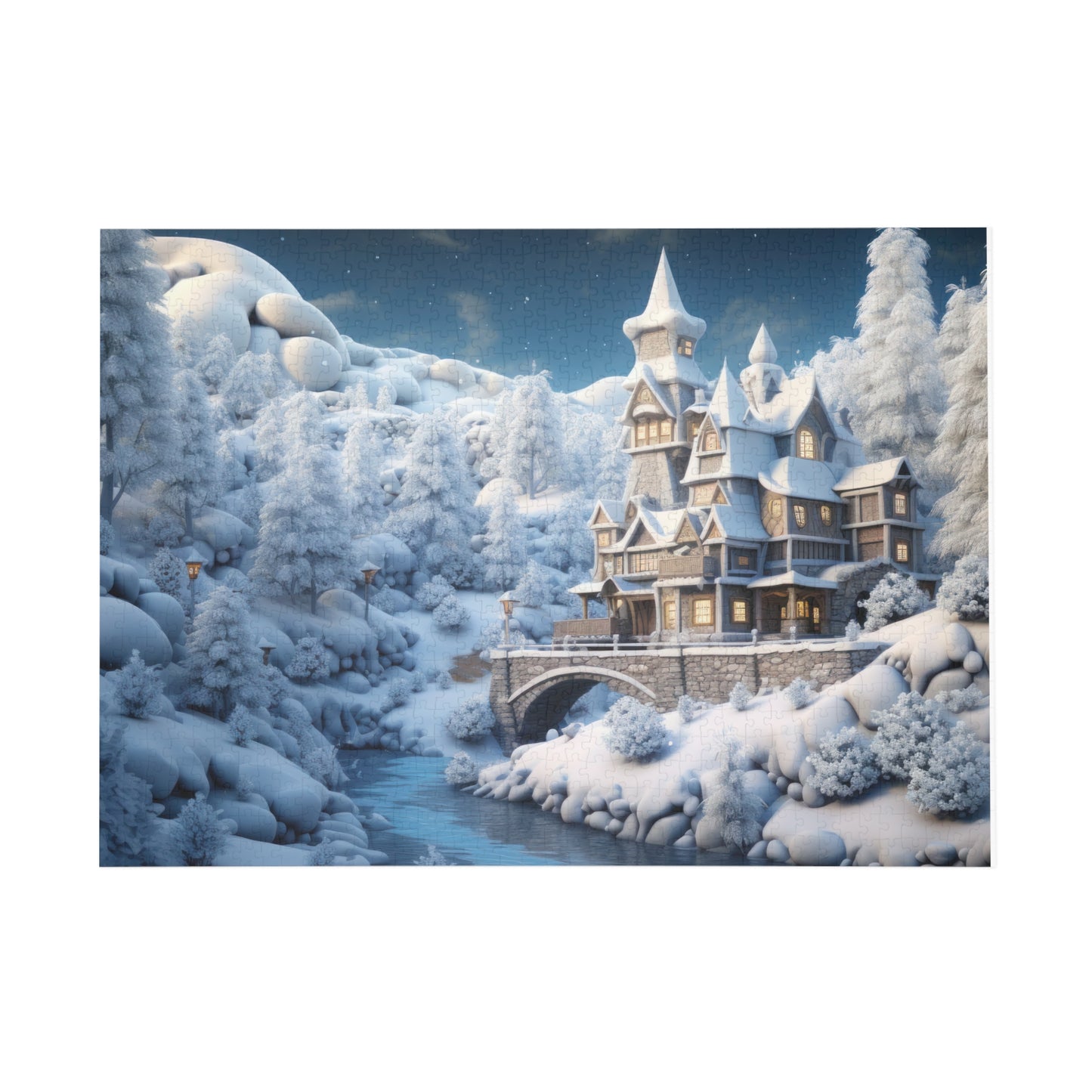 Fantasy Winter Wonderland  Castle Puzzle - JOURNAL VENUE