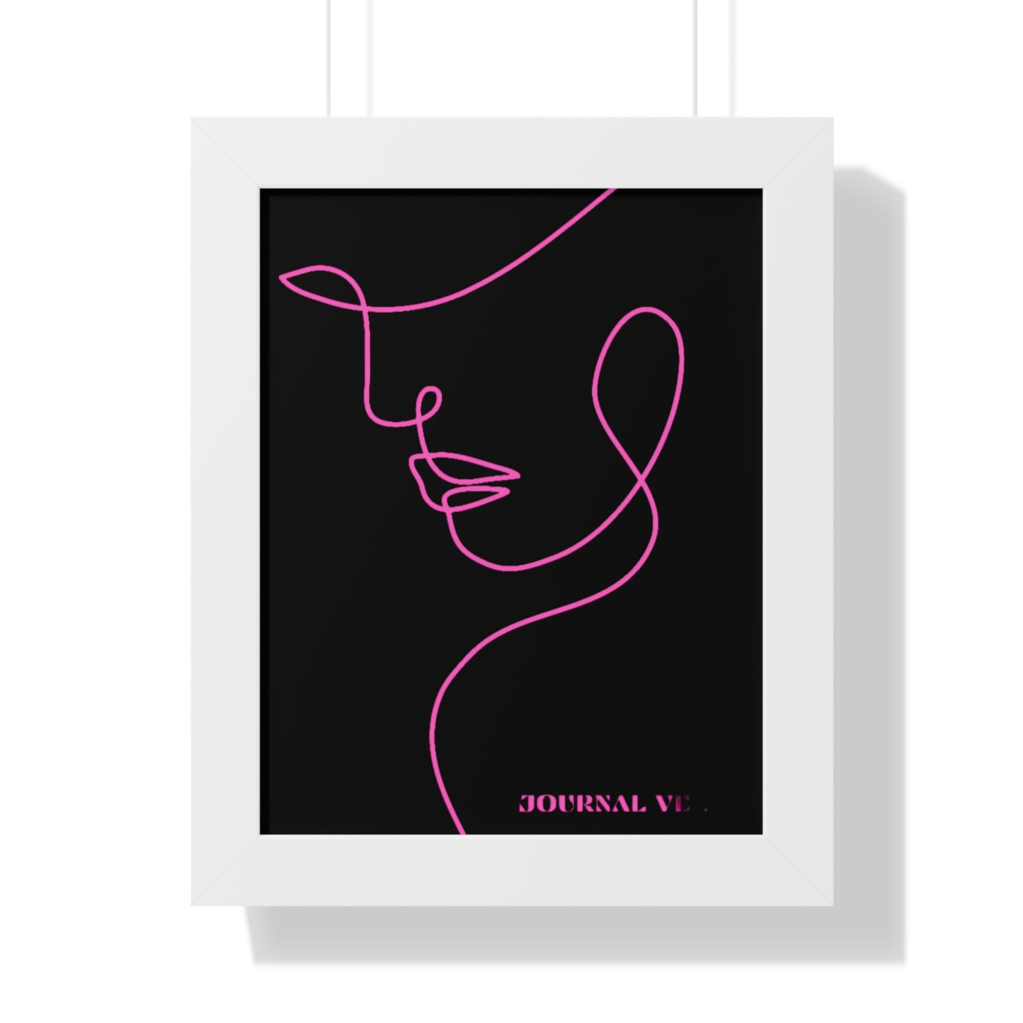 Pink Girl Framed Vertical Wall Art  Poster - JOURNAL VENUE