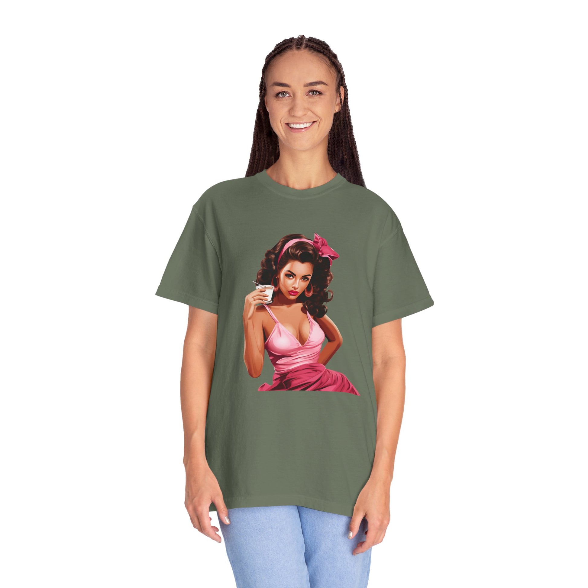 Vintage Mom Pin Up Coffee Girl T-shirt - JOURNAL VENUE