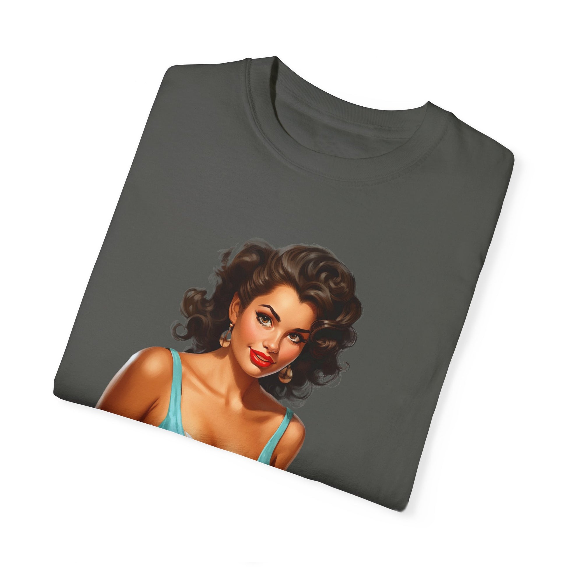 Cute Vintage Pin Up Coffee Girl T-shirt - JOURNAL VENUE