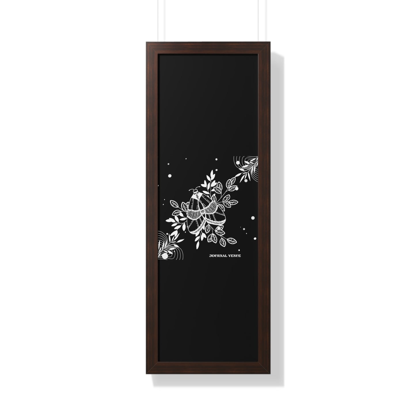 Flower Butterfly Framed Vertical Wall Art  Poster - JOURNAL VENUE