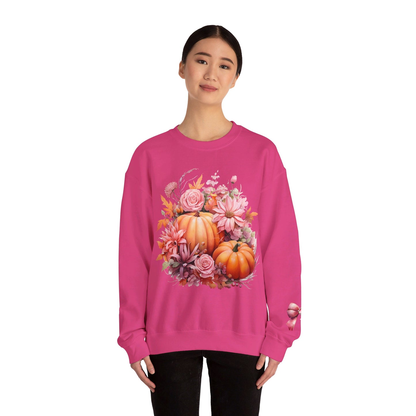 Pink Floral Pumpkin Sweatshirt