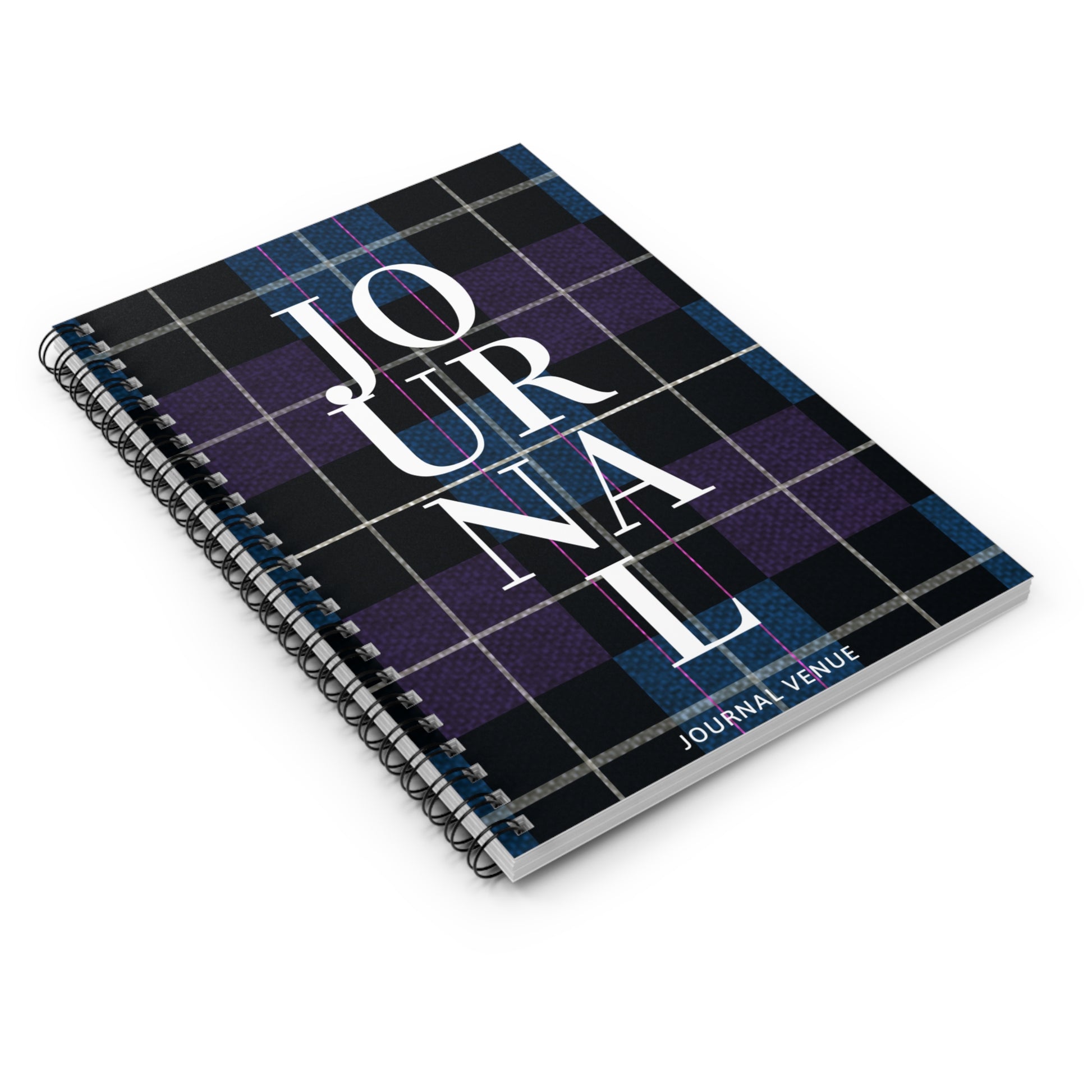 Purple Plaid Journal Notebooks - JOURNAL VENUE