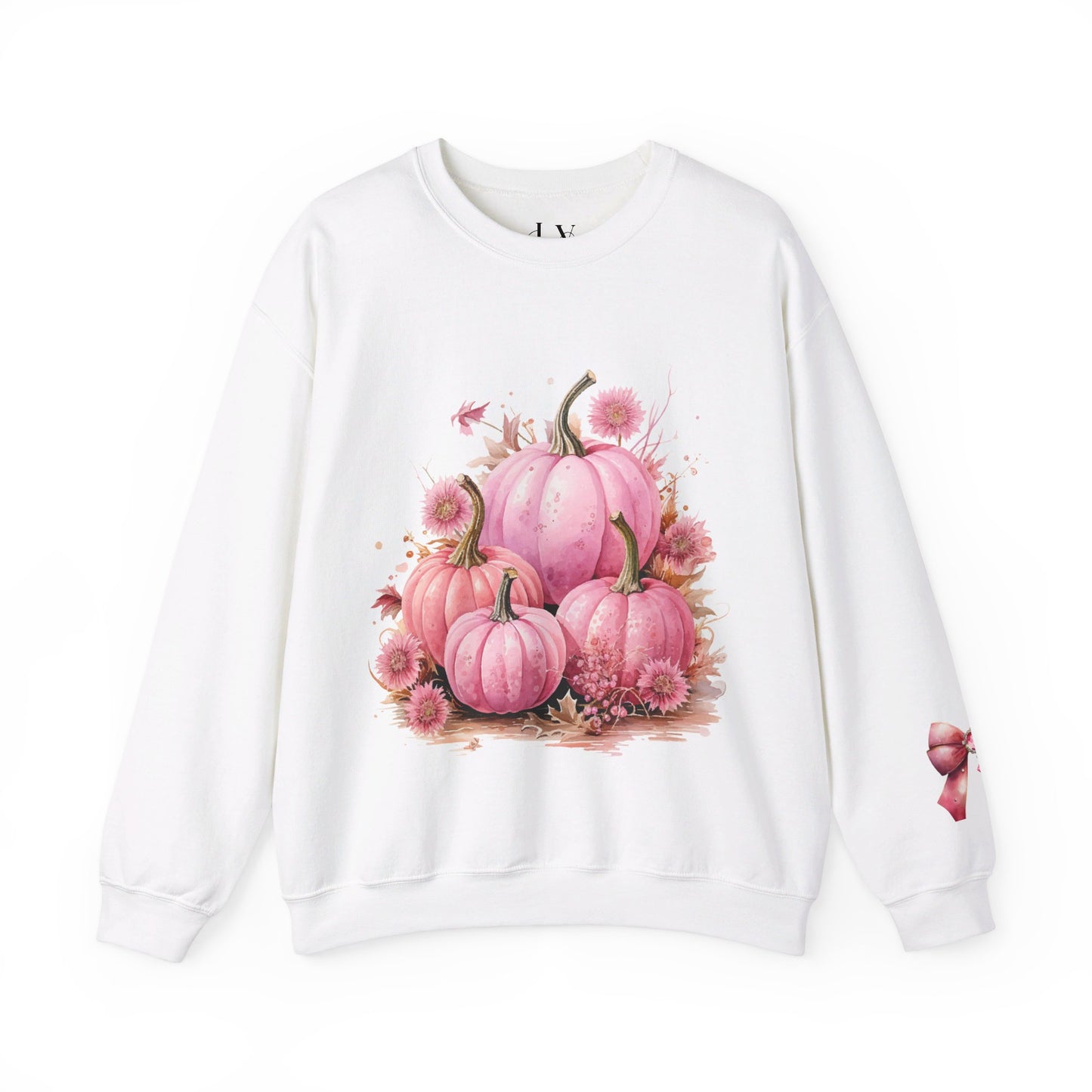 Pink Floral Pumpkin Crewneck Sweatshirt