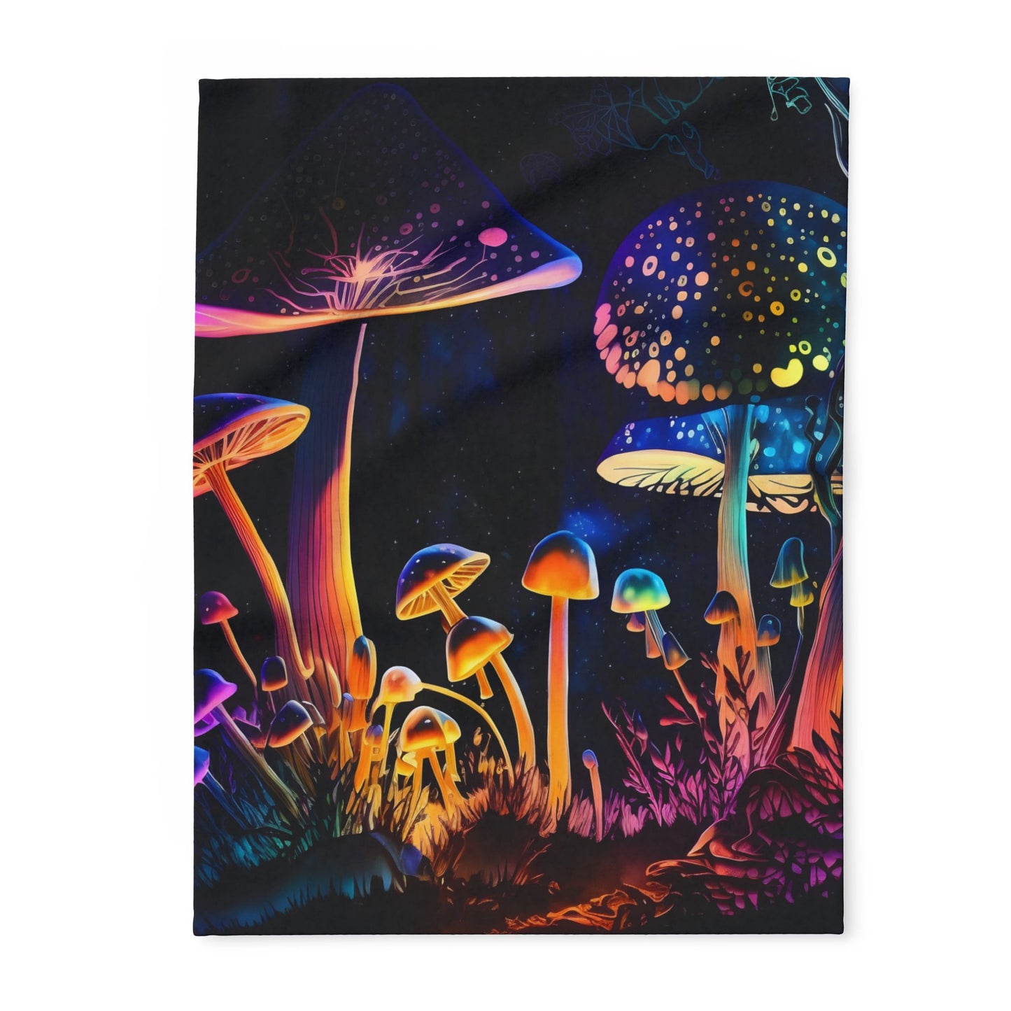 Mushroom Universe Arctic Fleece Blanket