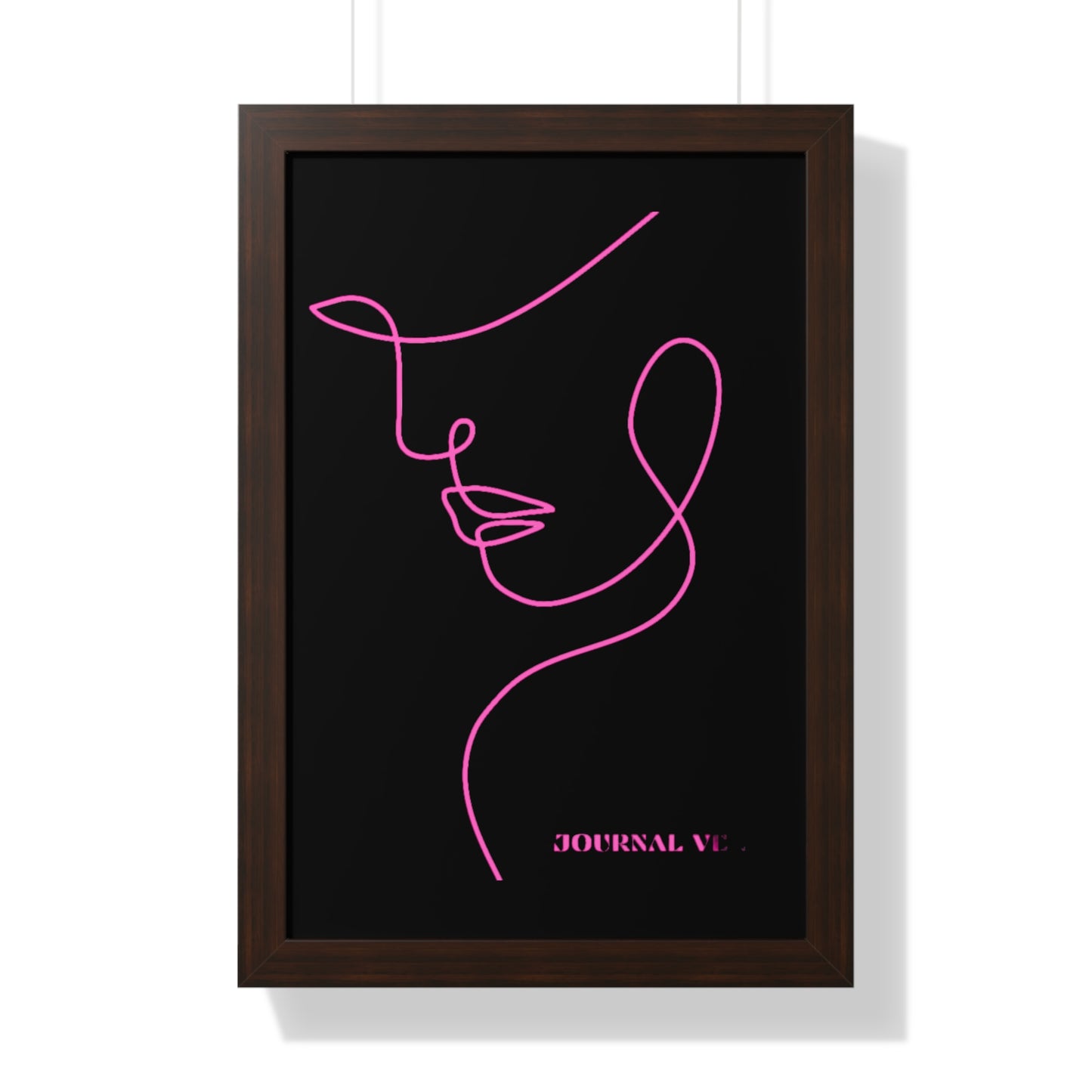 Pink Girl Framed Vertical Wall Art  Poster - JOURNAL VENUE