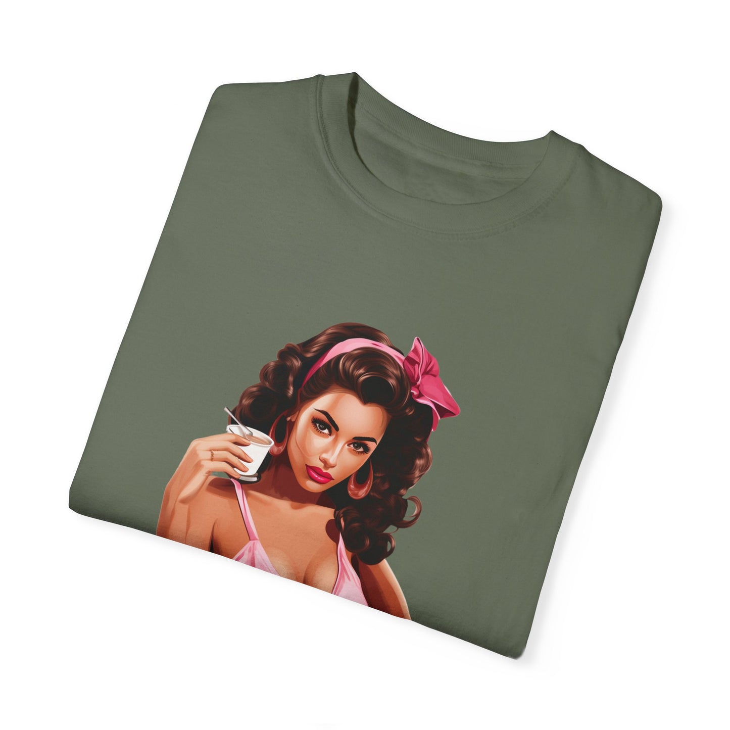 Vintage Mom Pin Up Coffee Girl T-shirt