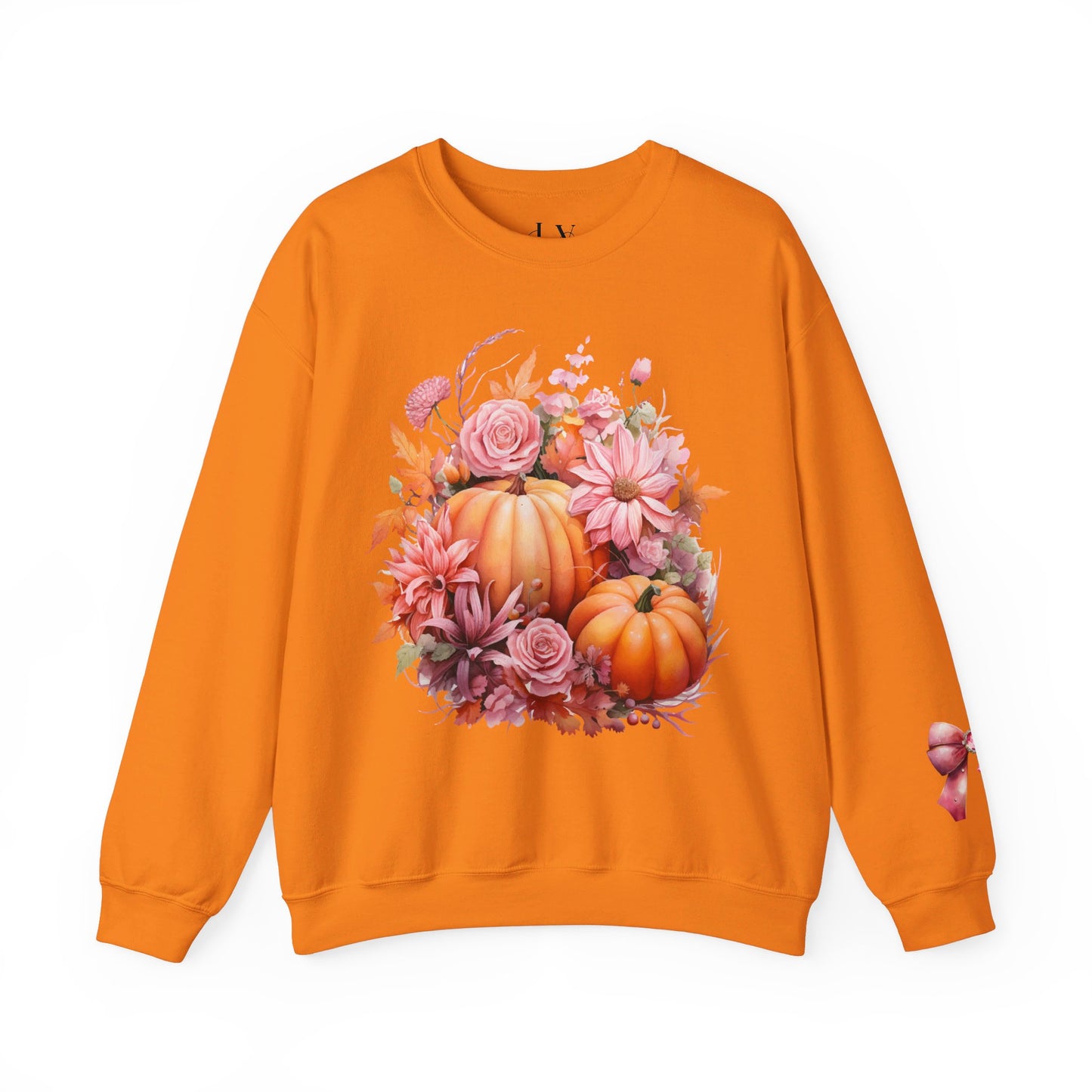 Pink Floral Pumpkin Sweatshirt