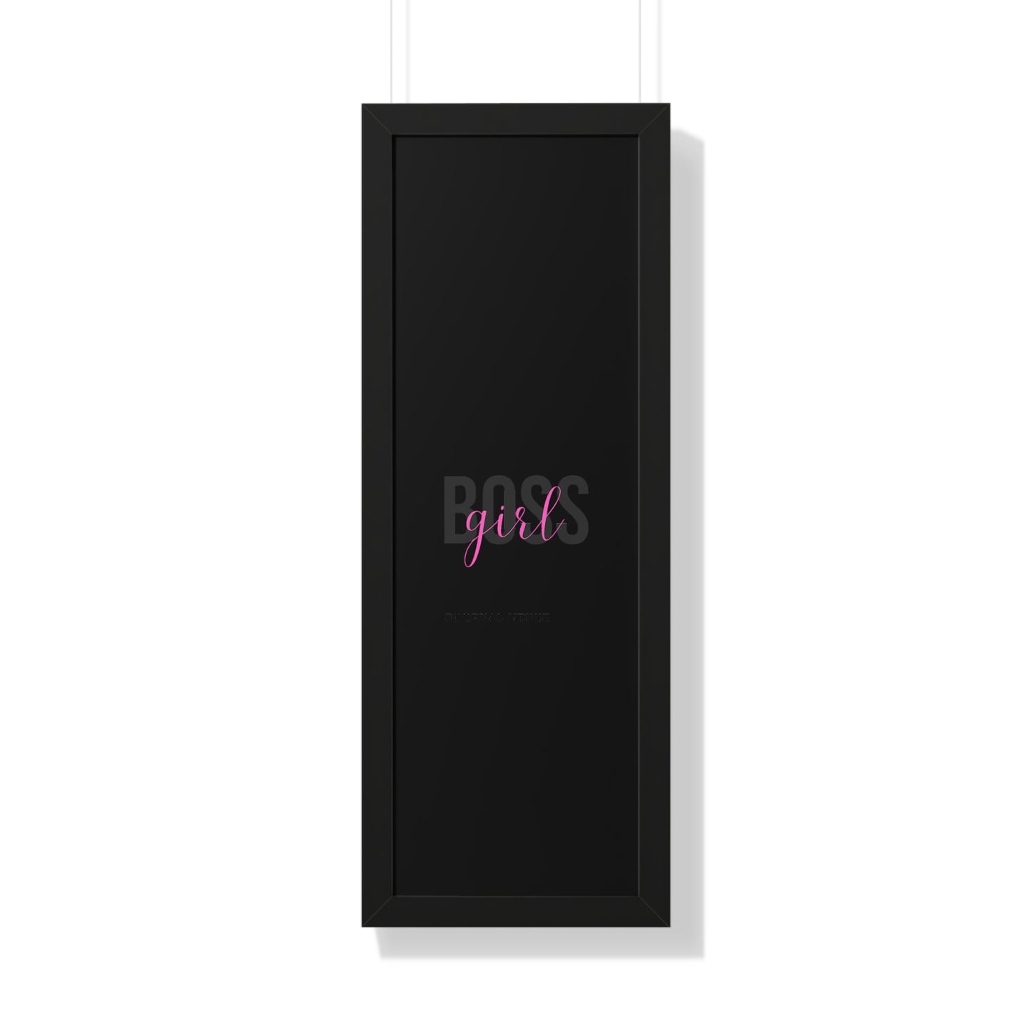 Pink Boss Girl Framed Vertical Wall Art  Poster - JOURNAL VENUE