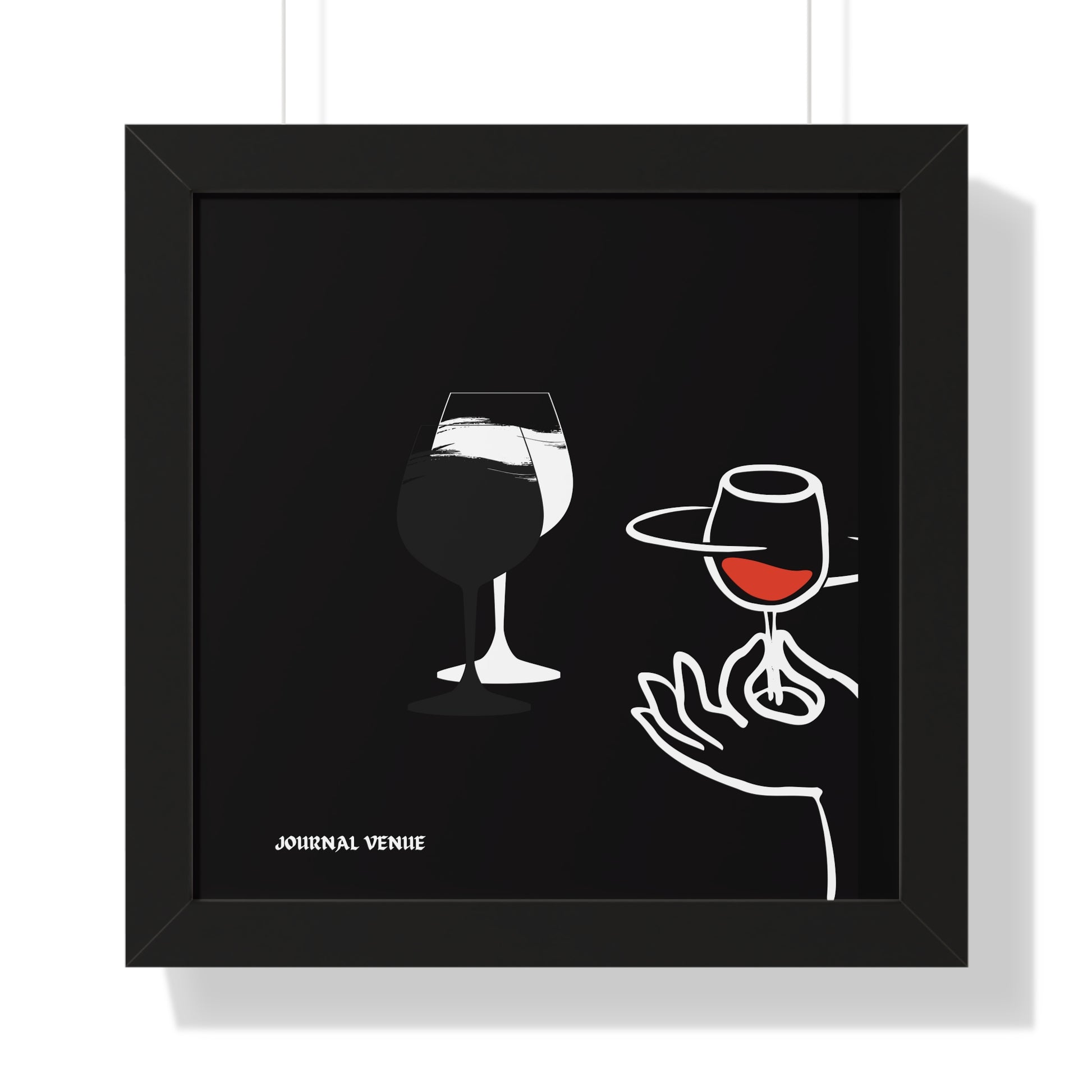 Wine Tasting Framed Vertical Poster Wall Art - JOURNAL VENUE