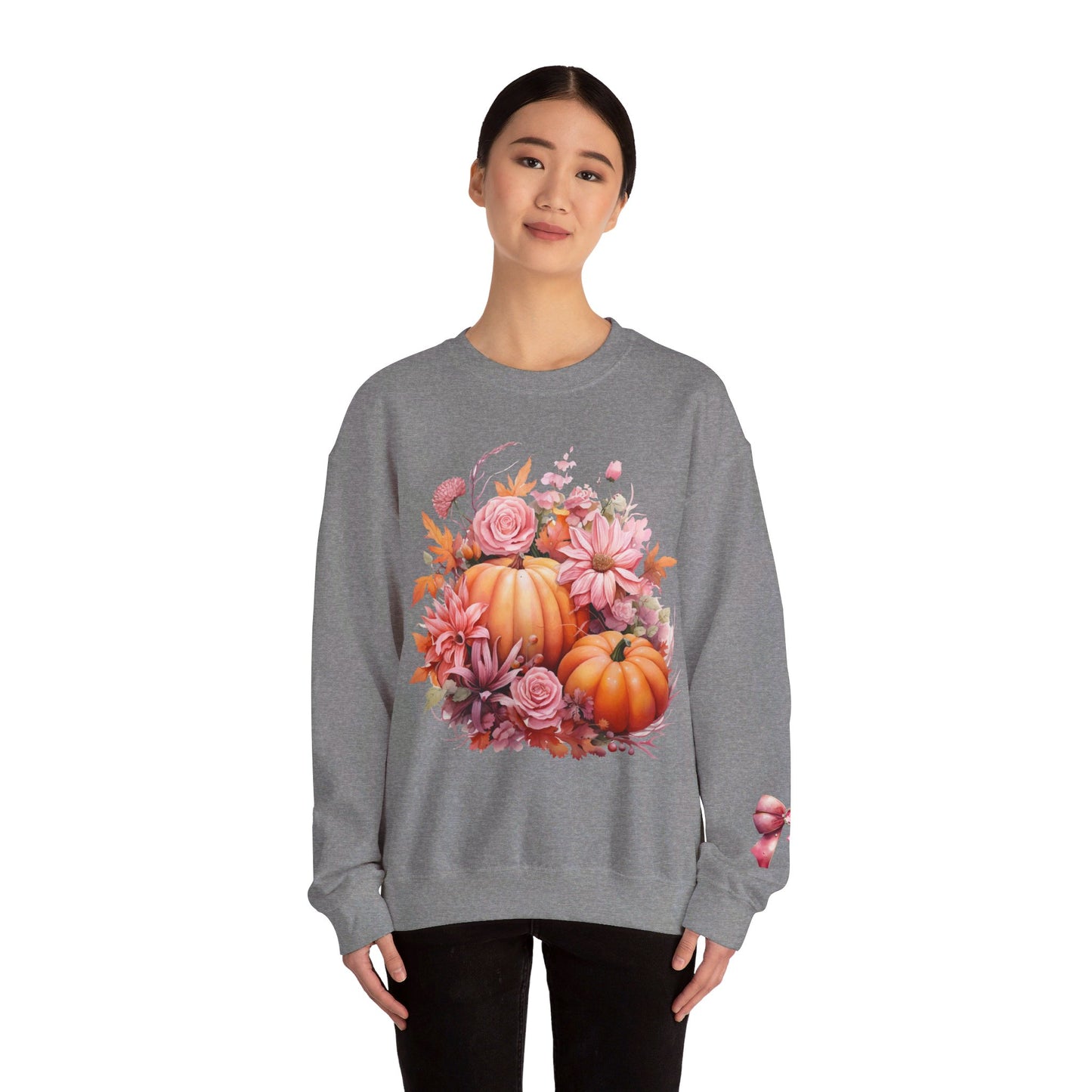 Pink Floral Pumpkin Sweatshirt