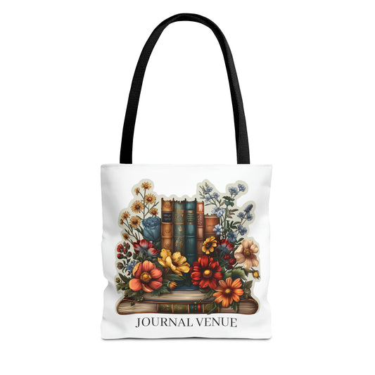 Floral Bookworm Shopping Tote Bag - JOURNAL VENUE