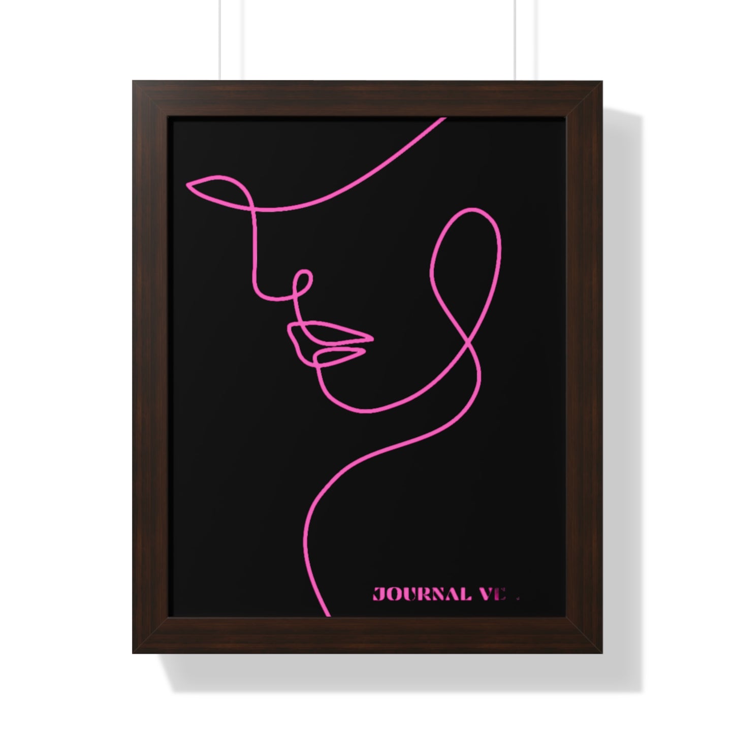 Pink Girl Framed Vertical Wall Art  Poster - JOURNAL VENUE