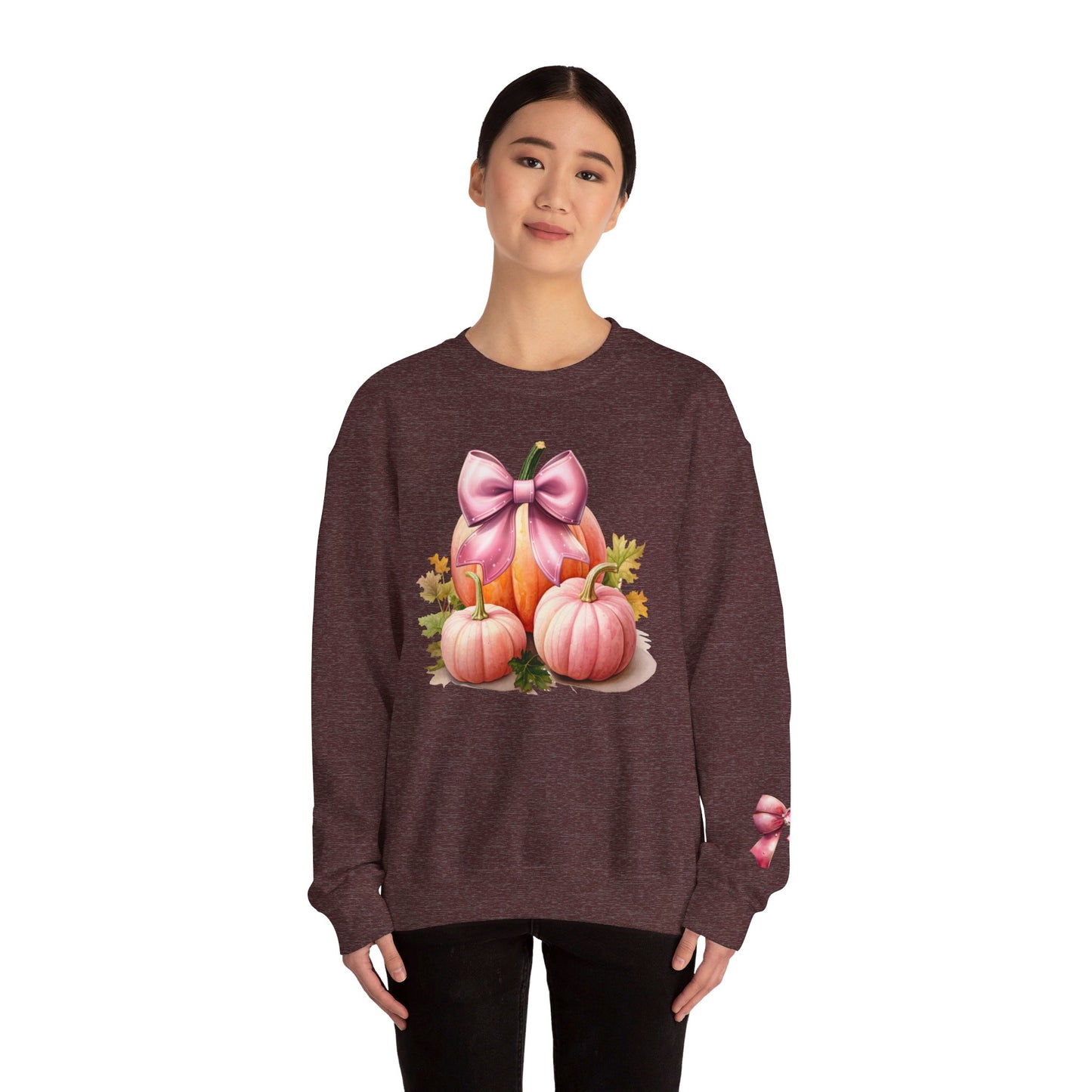 Pink Coquette Pumpkin Crewneck Sweatshirt