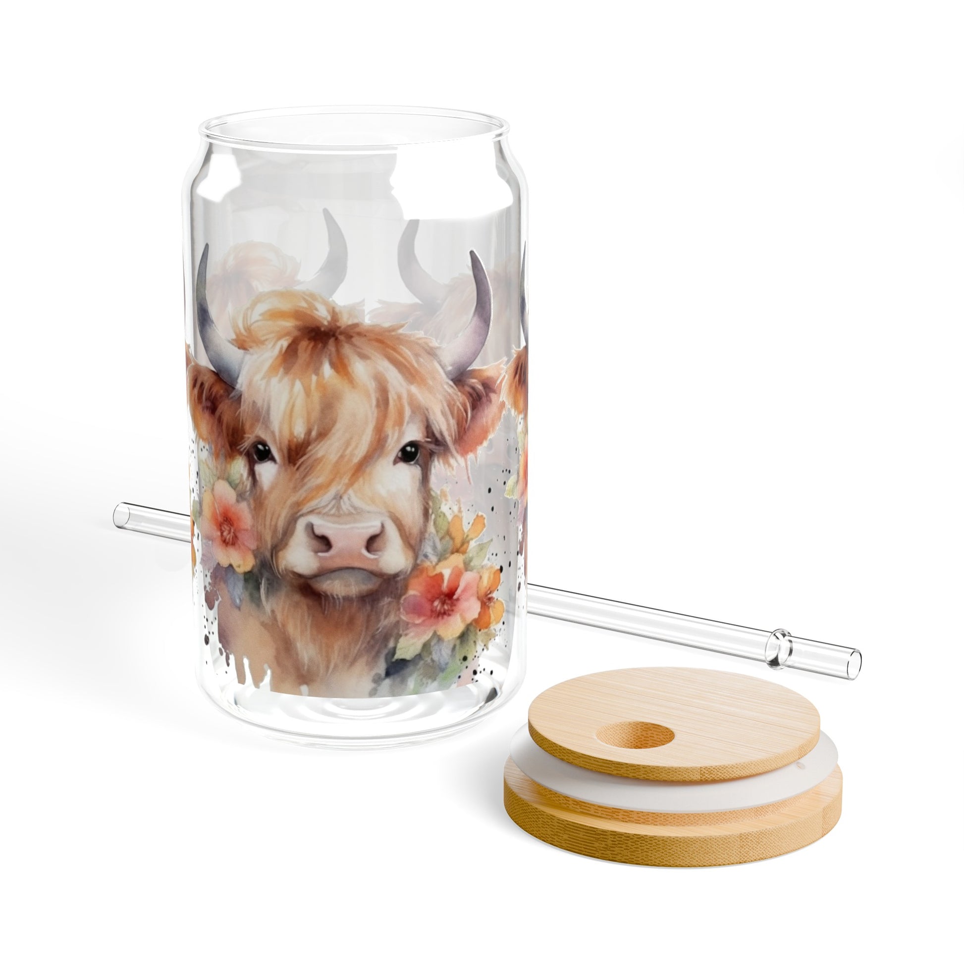 Highland Baby Cow Coffee Glass Tumbler - JOURNAL VENUE