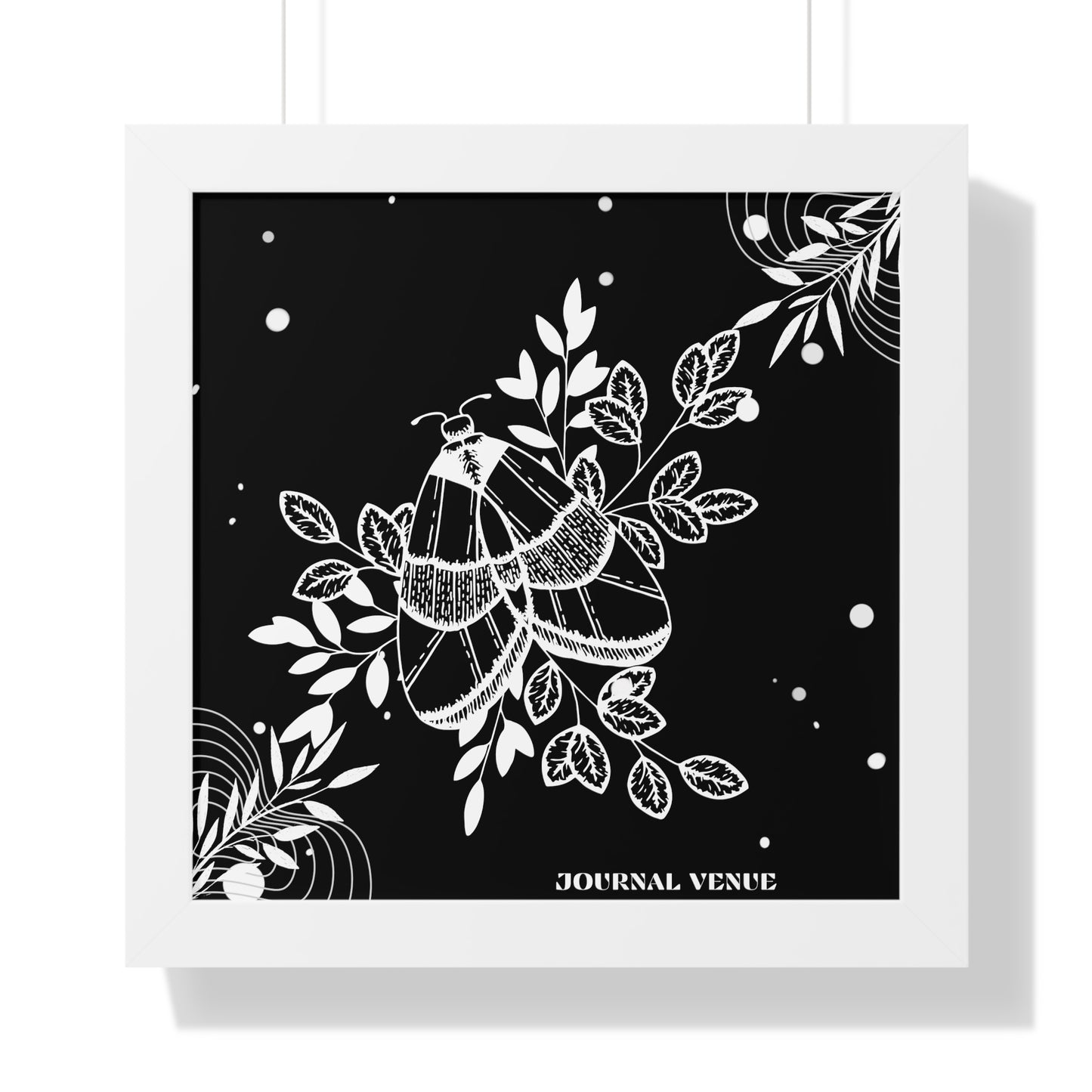 Flower Butterfly Framed Vertical Wall Art  Poster - JOURNAL VENUE