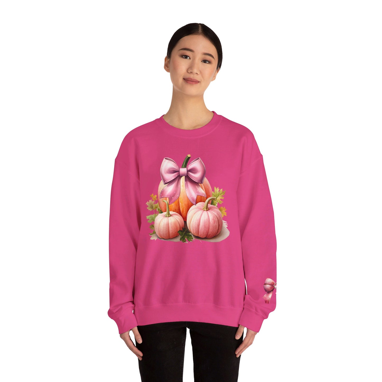 Pink Coquette Pumpkin Crewneck Sweatshirt