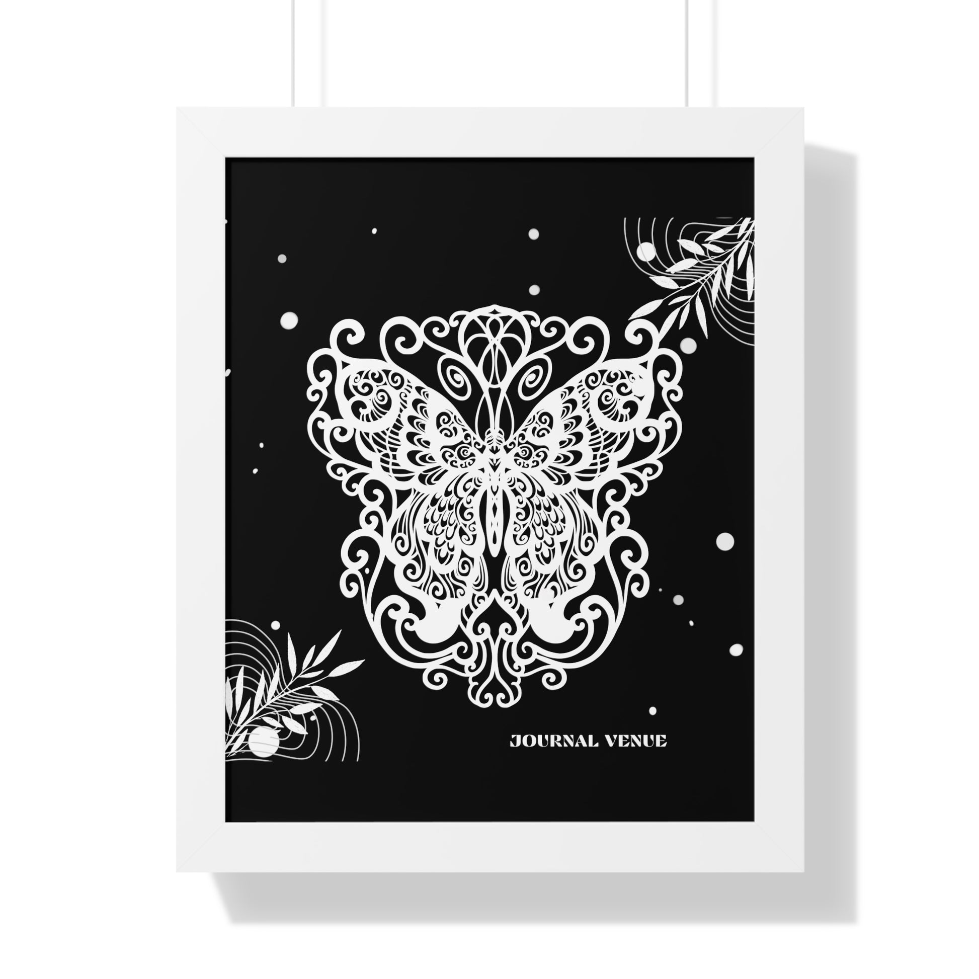 Whimsical Royal Butterfly Framed Wall Art  Poster JOURNAL VENUE